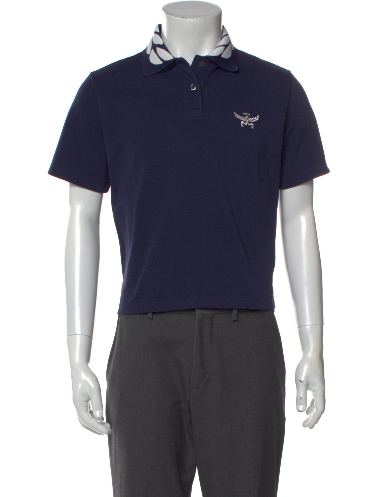 MCM V-Neck Short Sleeve Polo Shirt w/ Tags