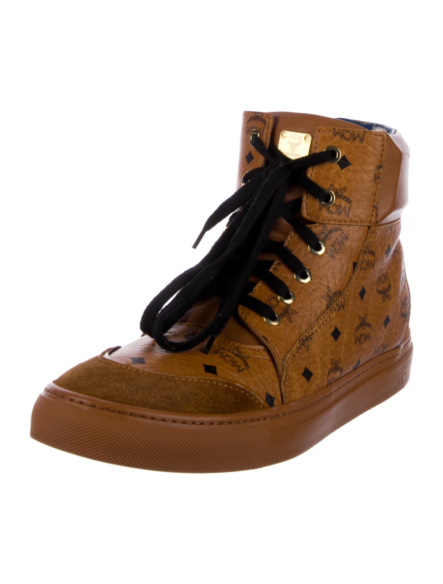 MCM Leather Printed Sneakers