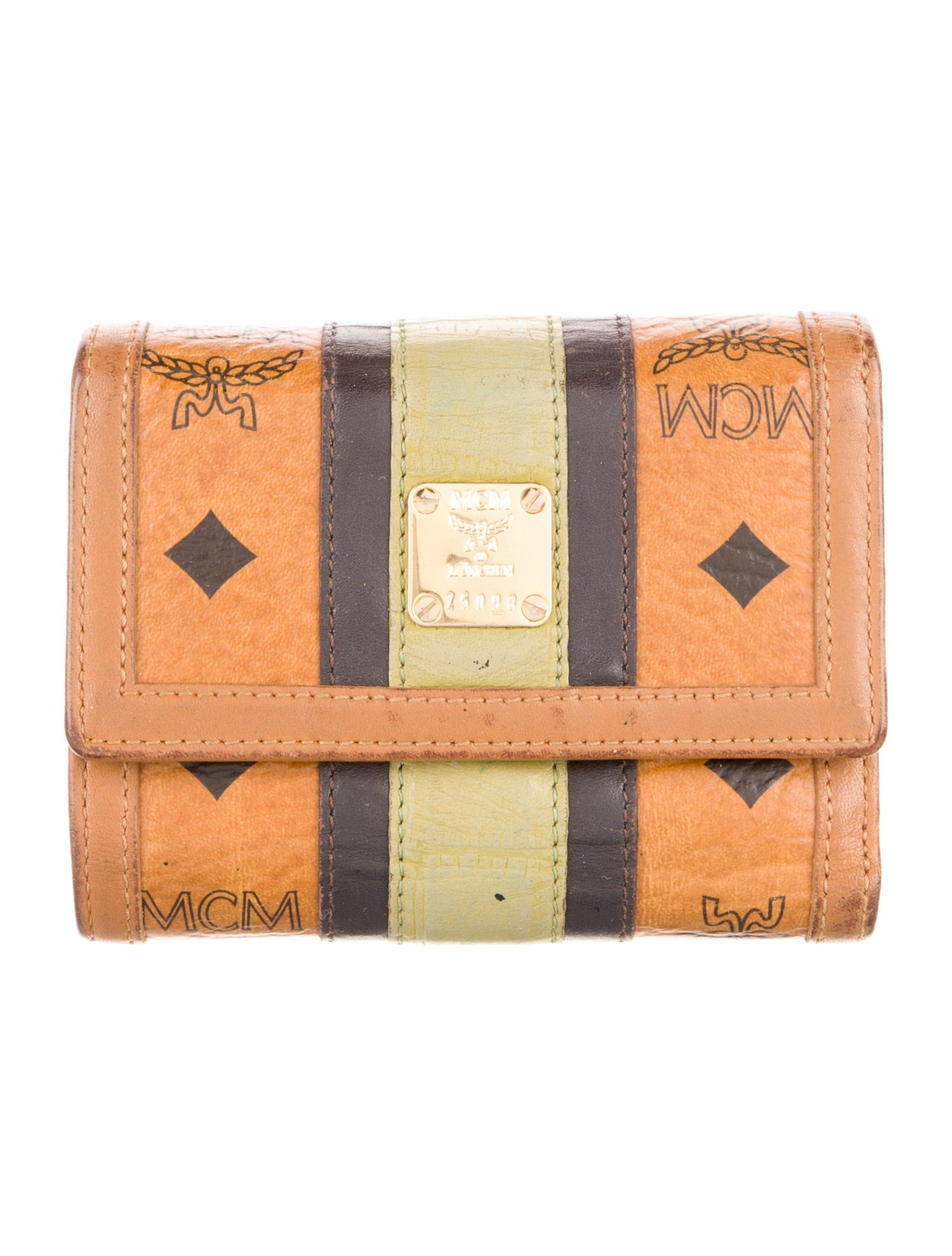 MCM Visetos Printed Compact Wallet