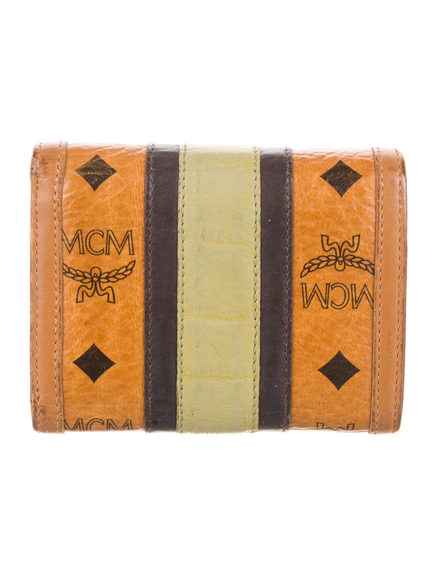 MCM Visetos Printed Compact Wallet