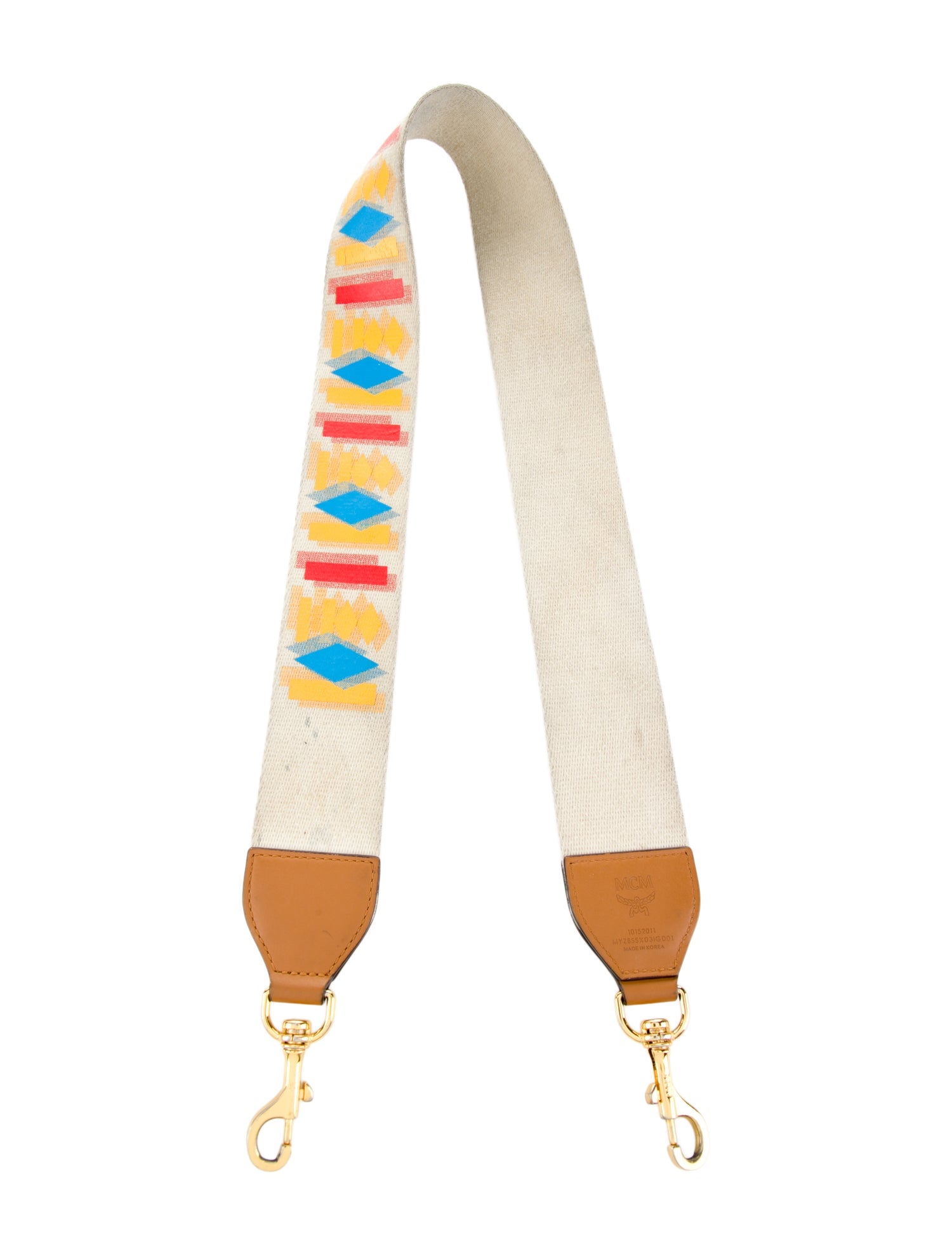 MCM Printed Canvas Bag Strap