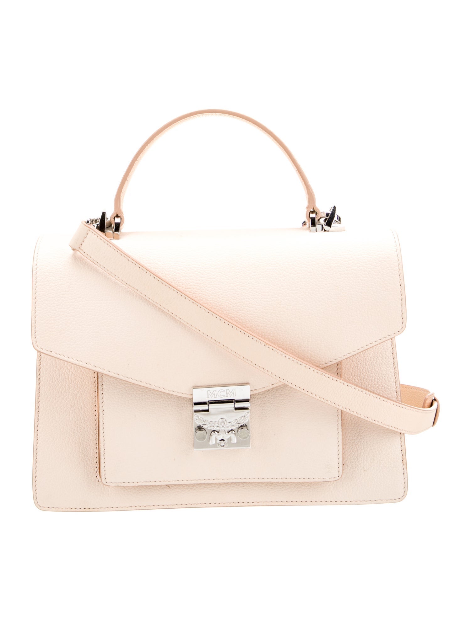 MCM Leather Top Handle Bag