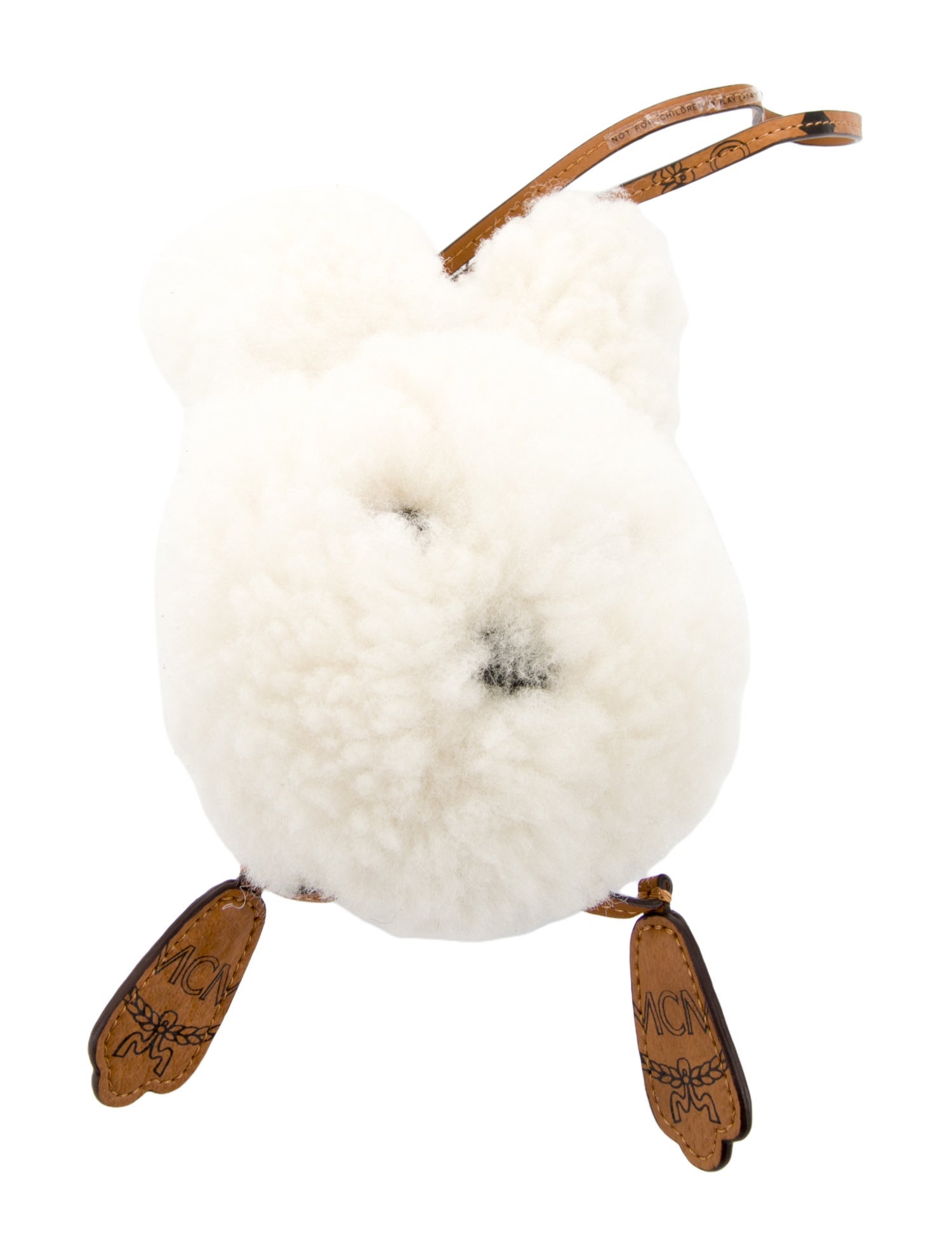 MCM Shearling Bunny Bag Charm w/Tags