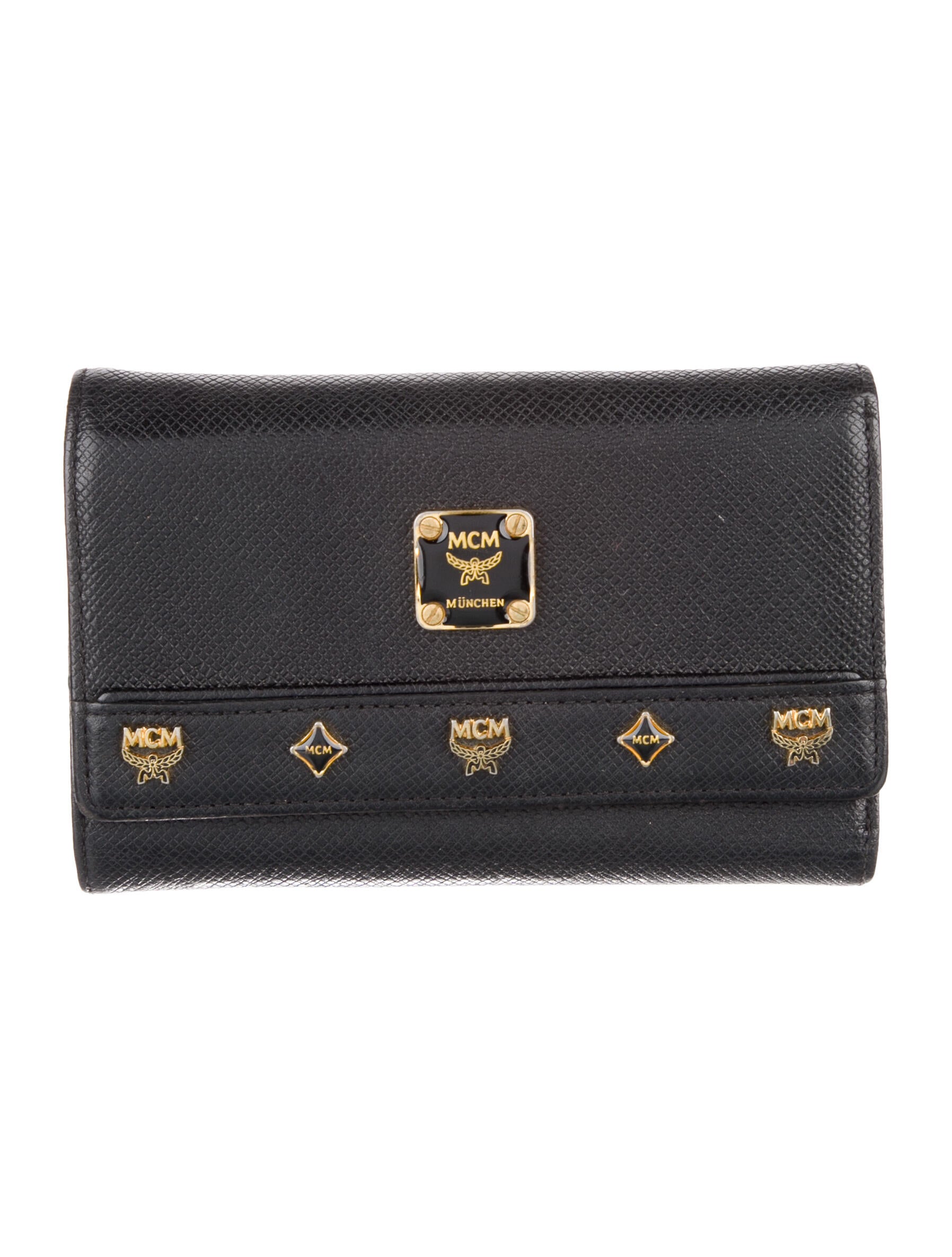 MCM Leather Printed Trifold Wallet