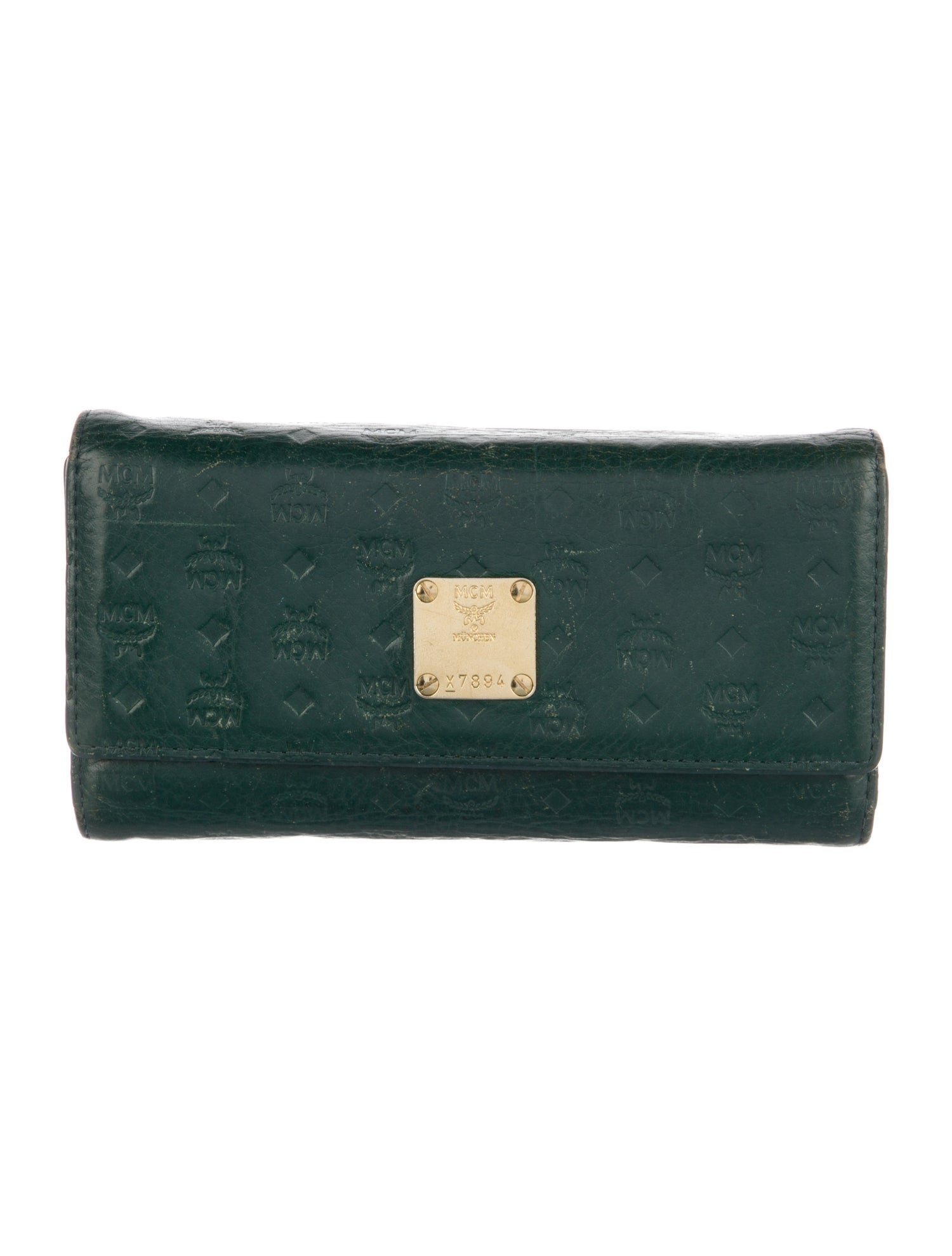 MCM Leather Patterned Trifold Wallet