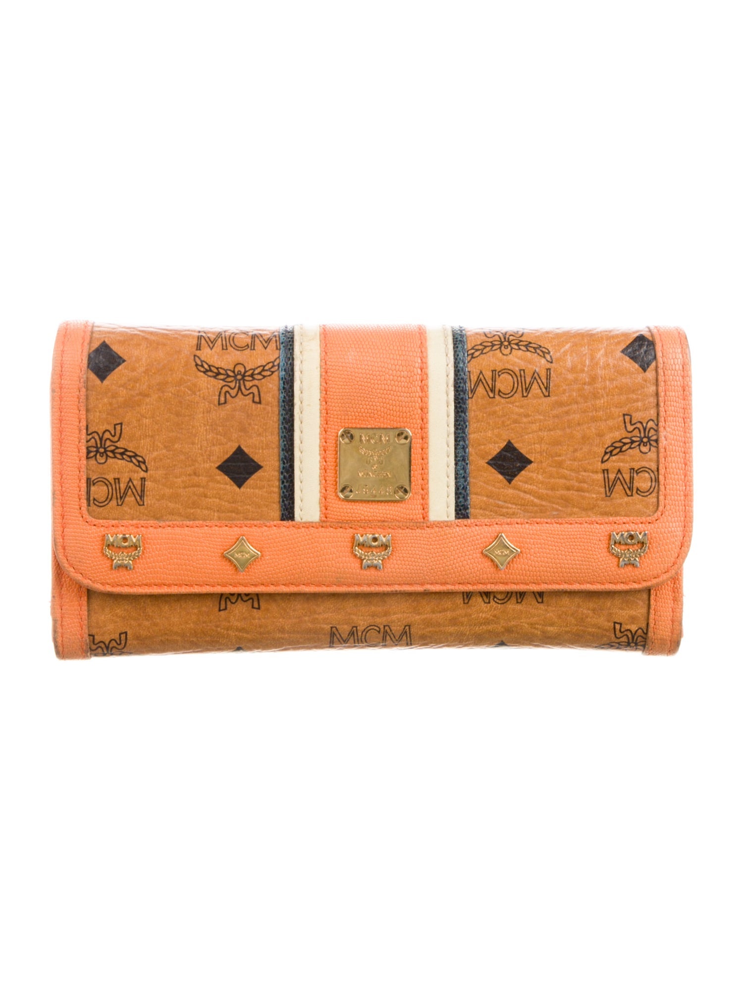 MCM Leather Printed Continental Wallet