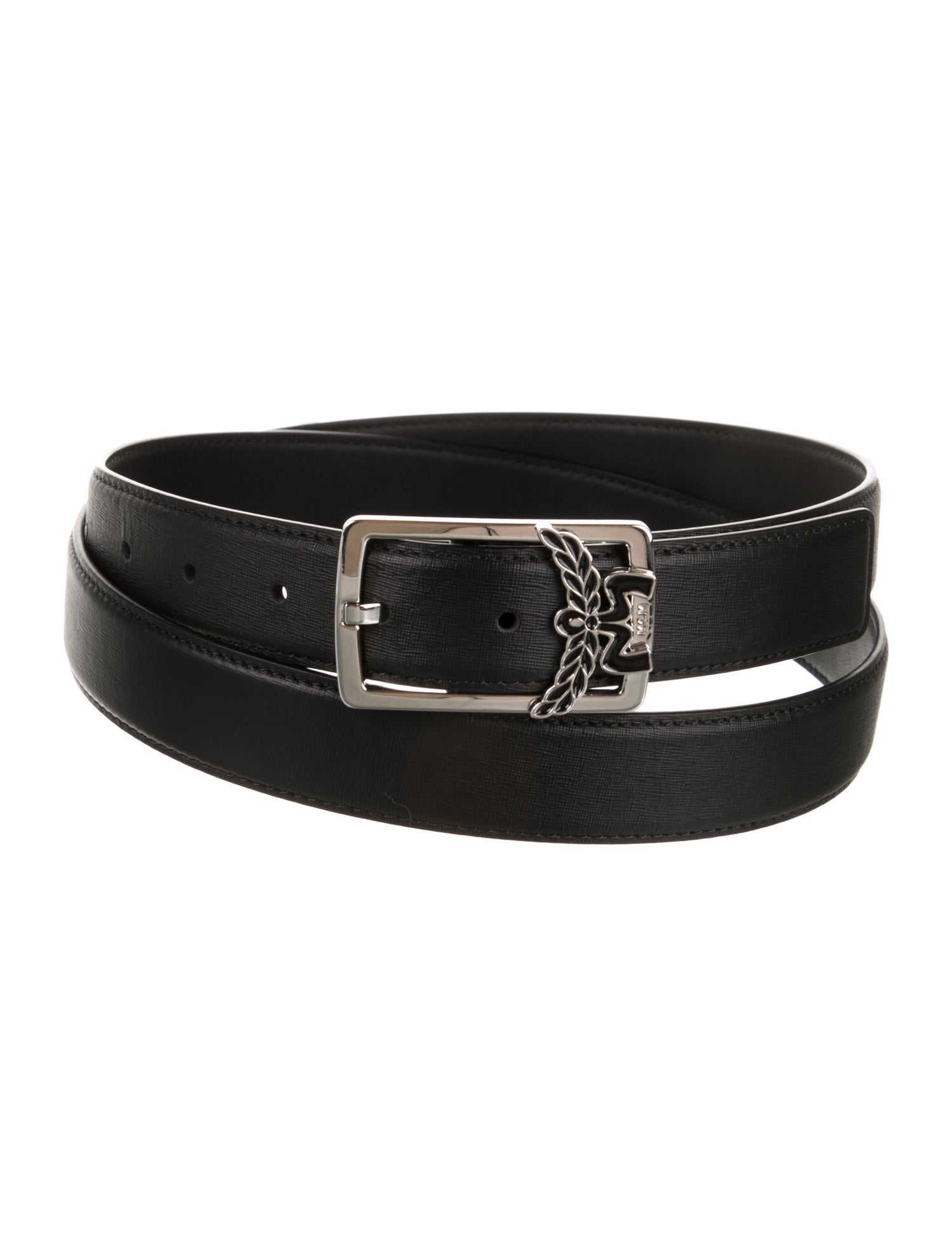 MCM Skinny Leather Belt
