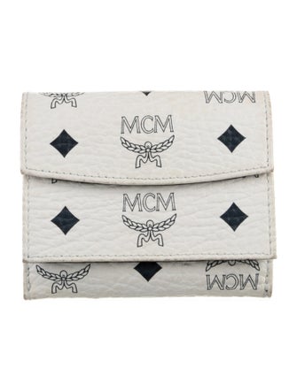 MCM Leather Printed Compact Wallet