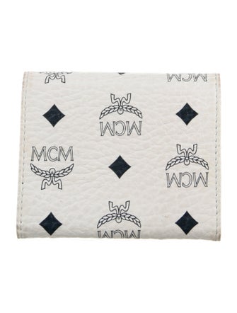 MCM Leather Printed Compact Wallet