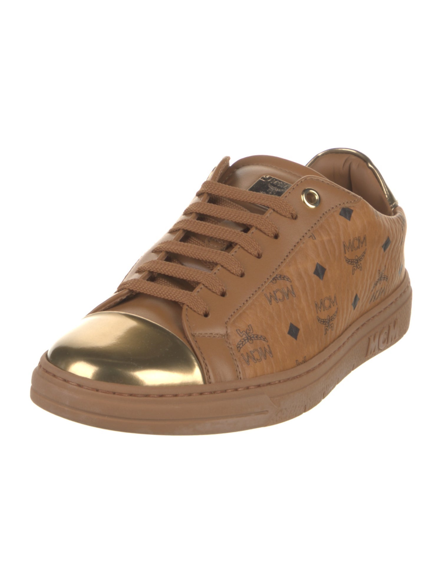 MCM Leather Printed Sneakers
