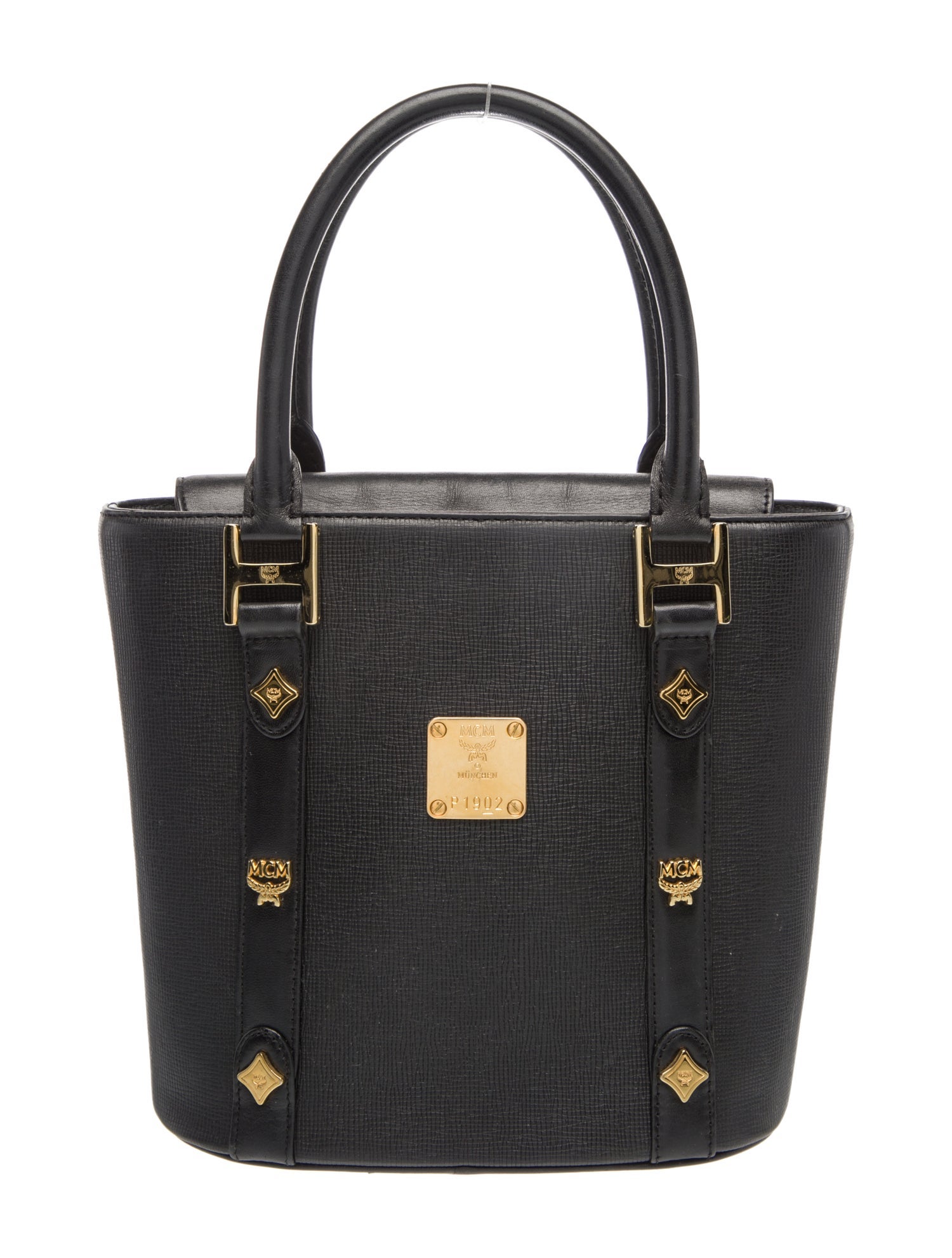 MCM Leather Top Handle Bag