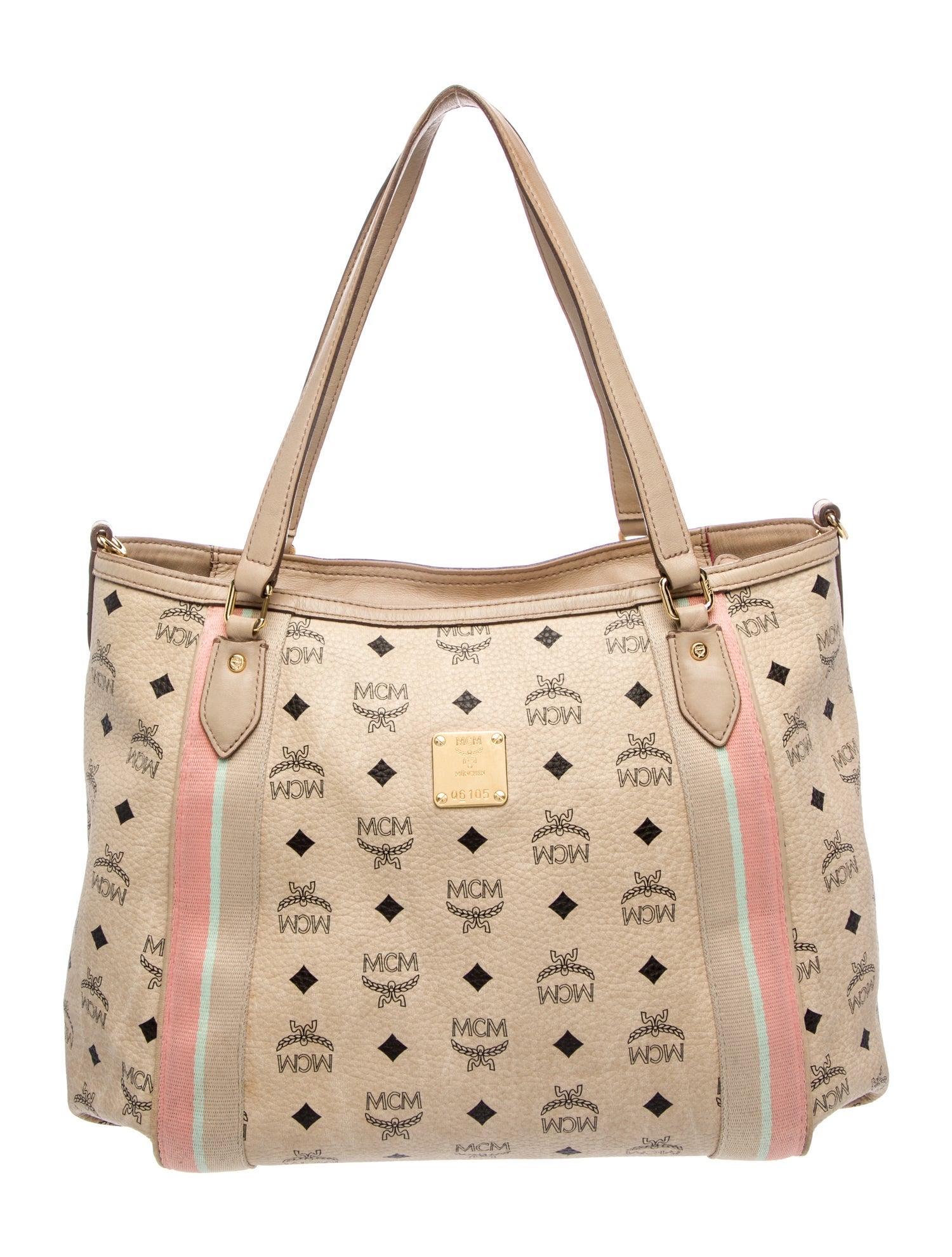 MCM Leather Top Handle Bag