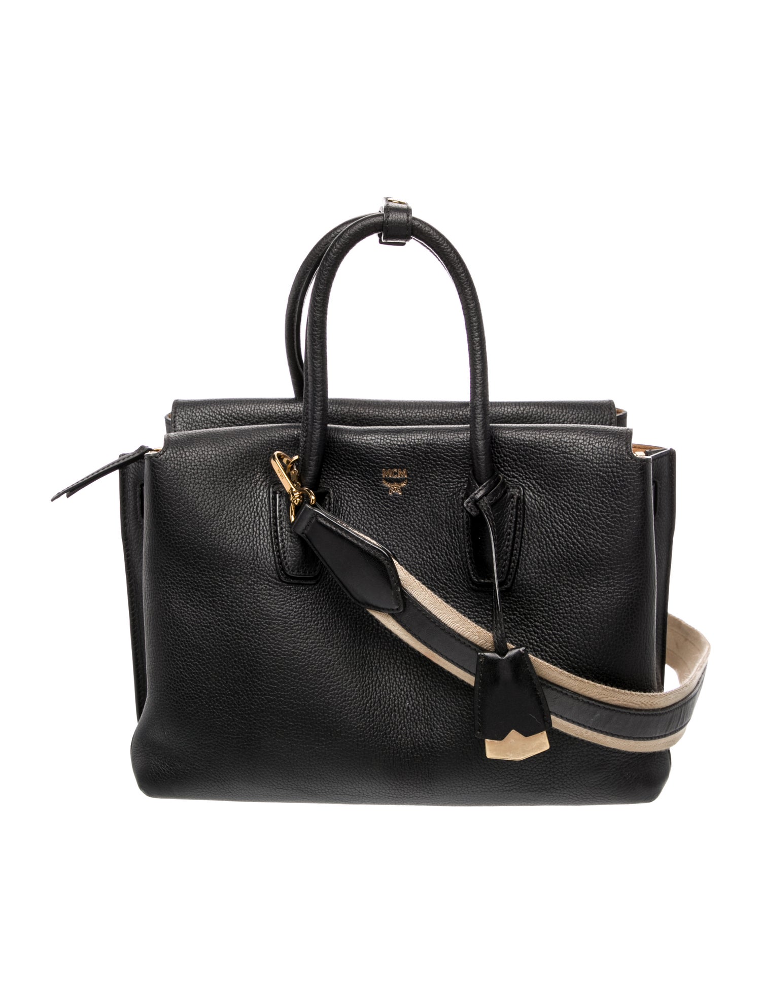 MCM Leather Top Handle Bag