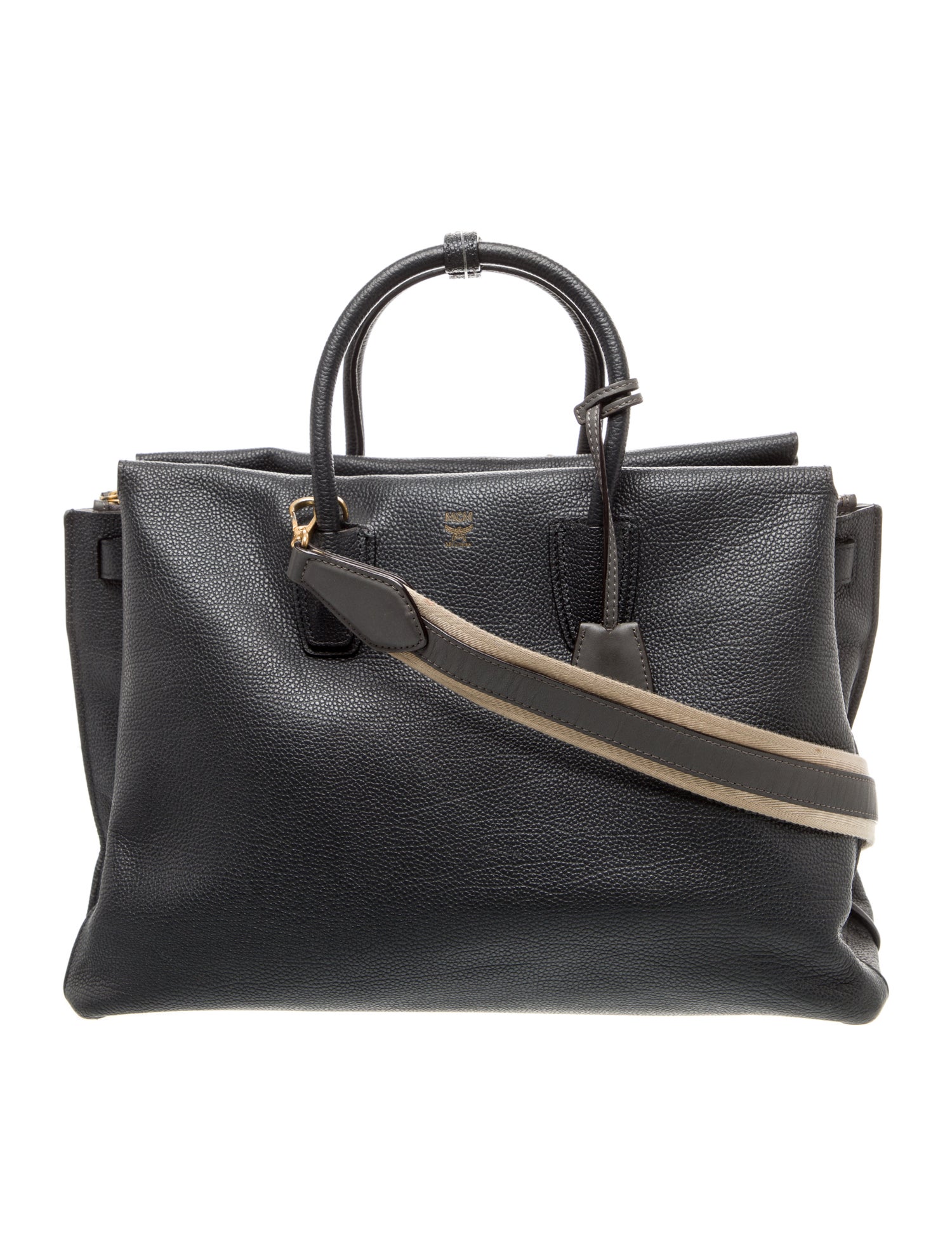 MCM Leather Top Handle Bag