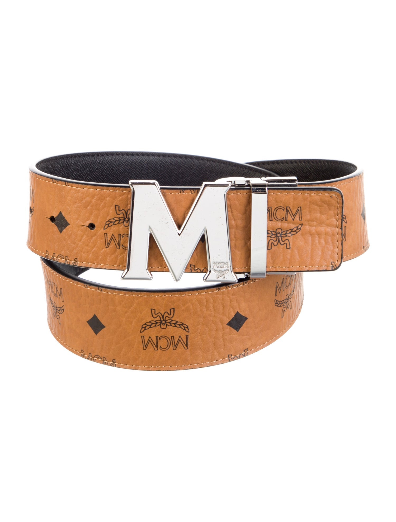 MCM Visetos Reversible Leather Belt
