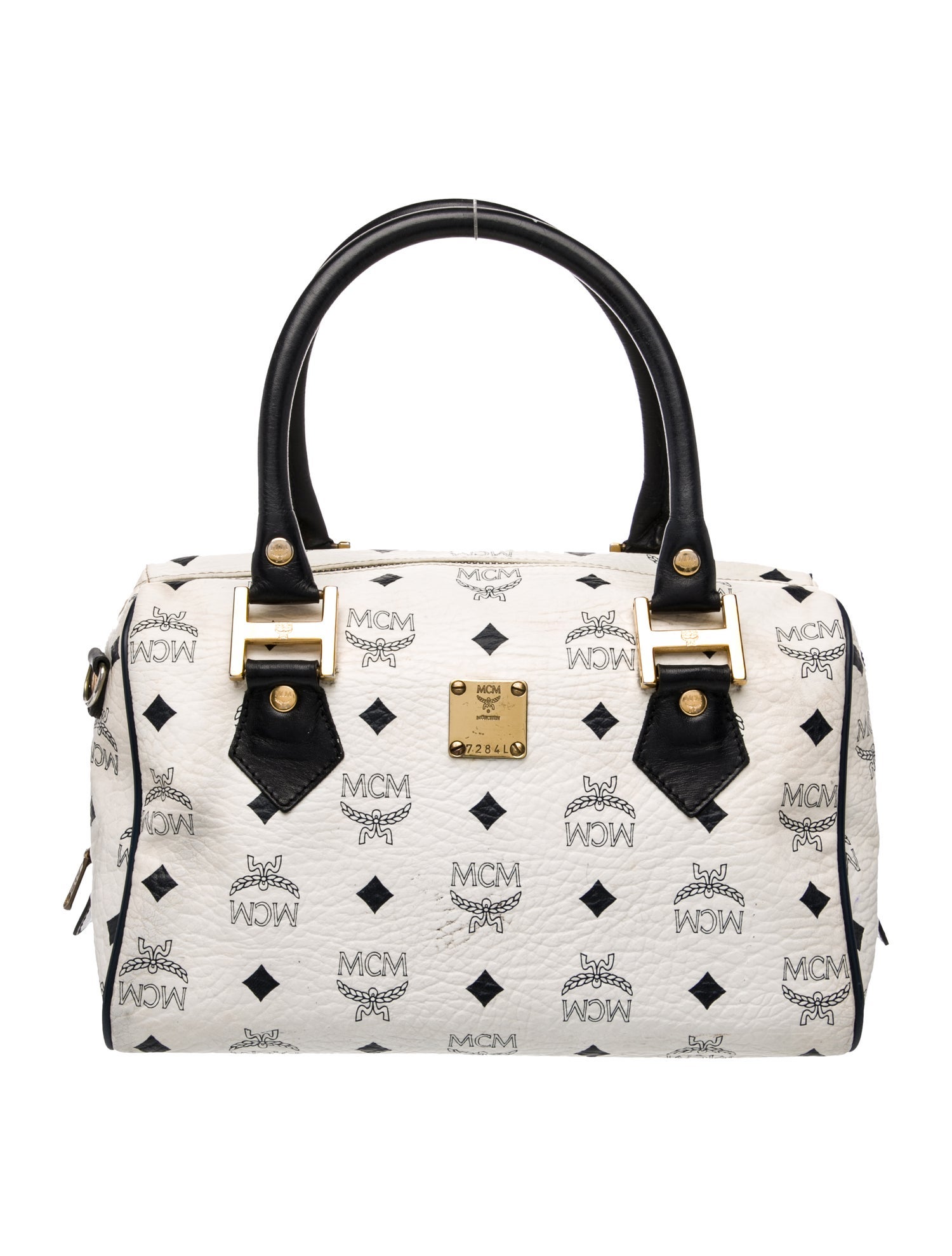 MCM Leather Top Handle Bag