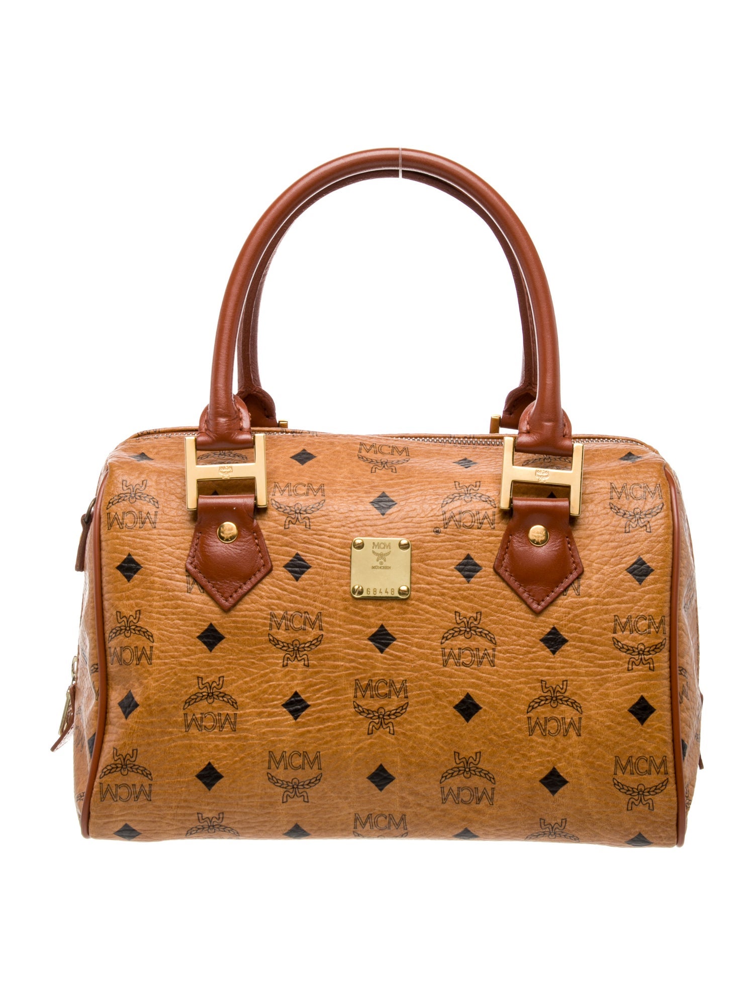 MCM Leather Top Handle Bag