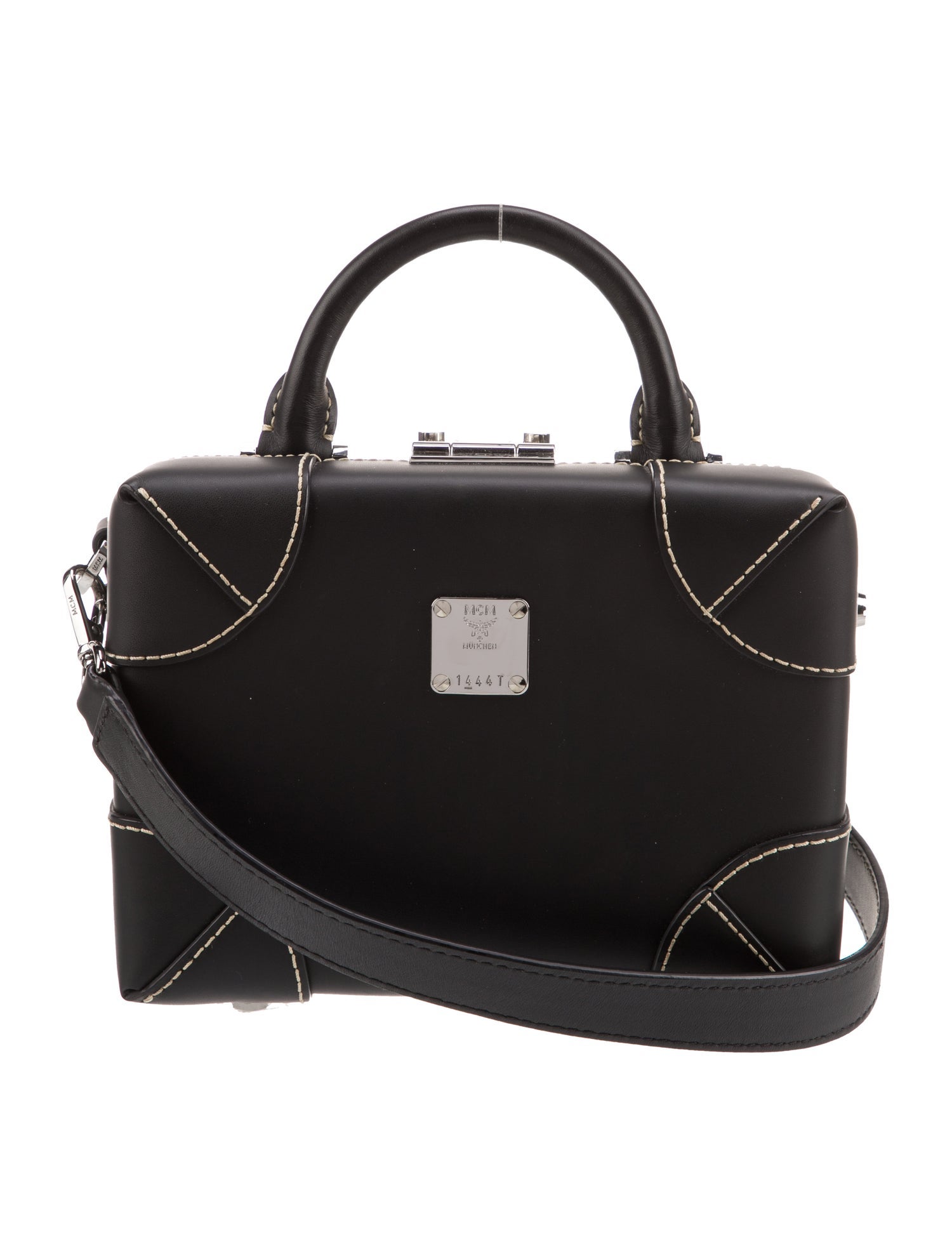 MCM Leather Top Handle Bag