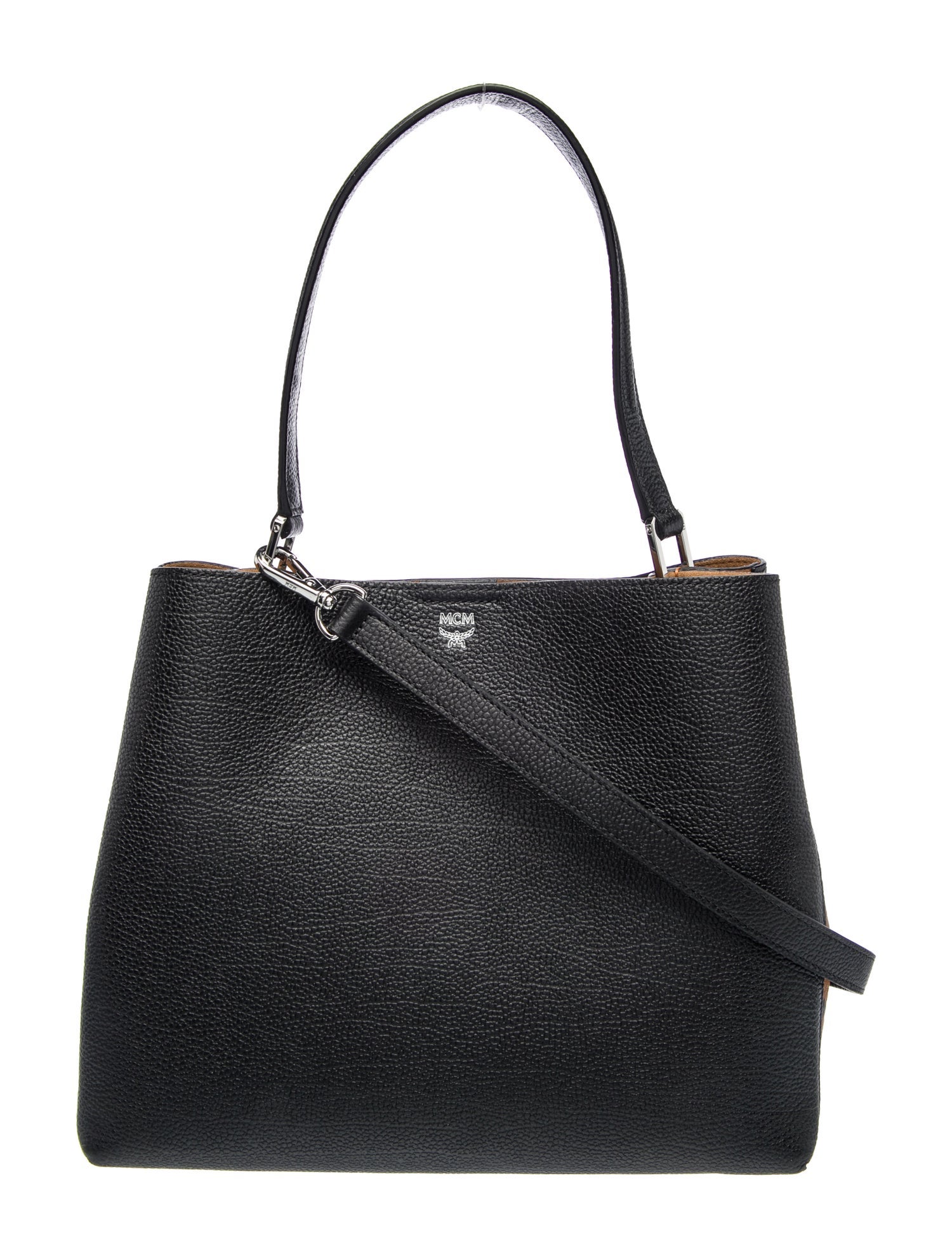 MCM Leather Top Handle Bag