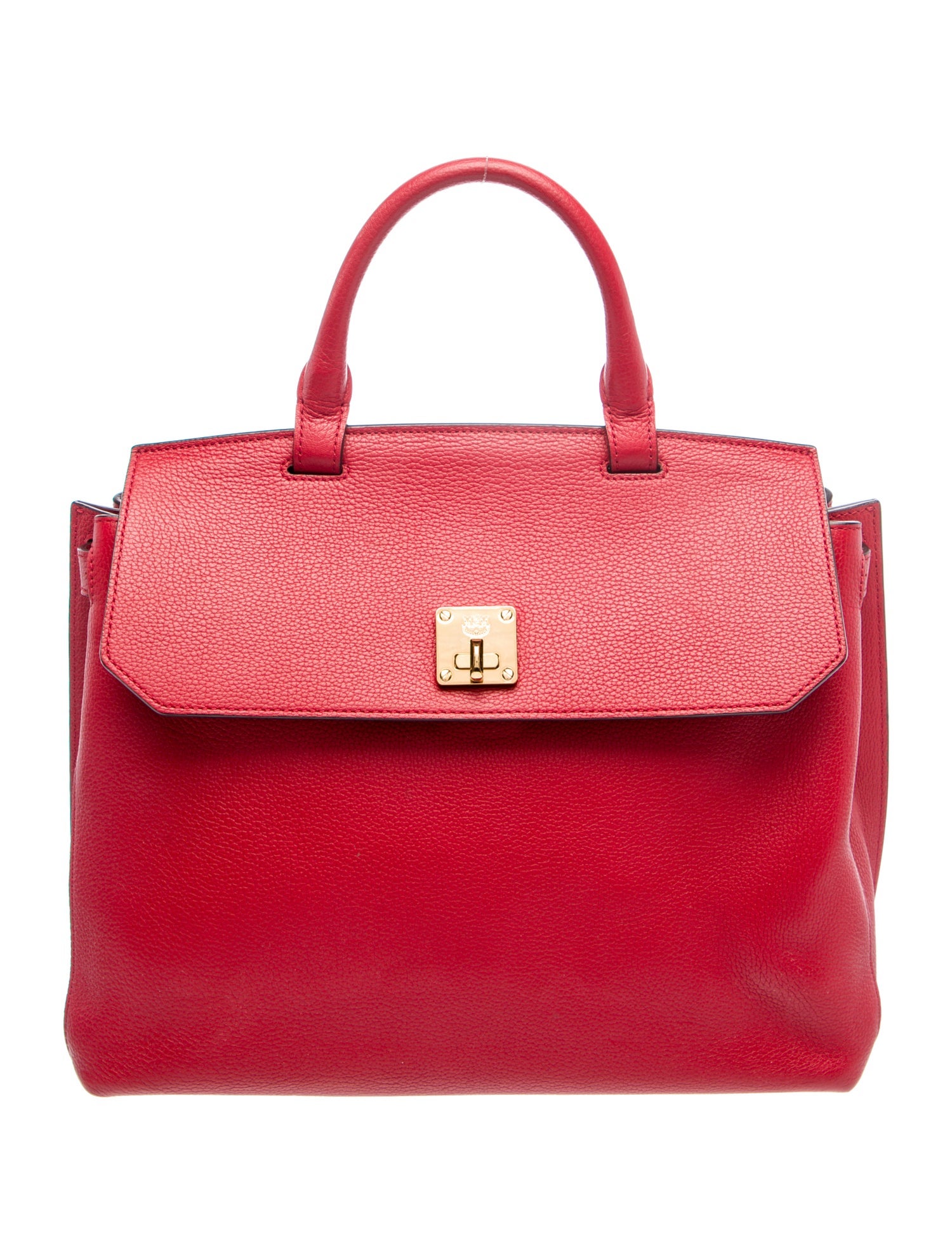 MCM Leather Top Handle Bag