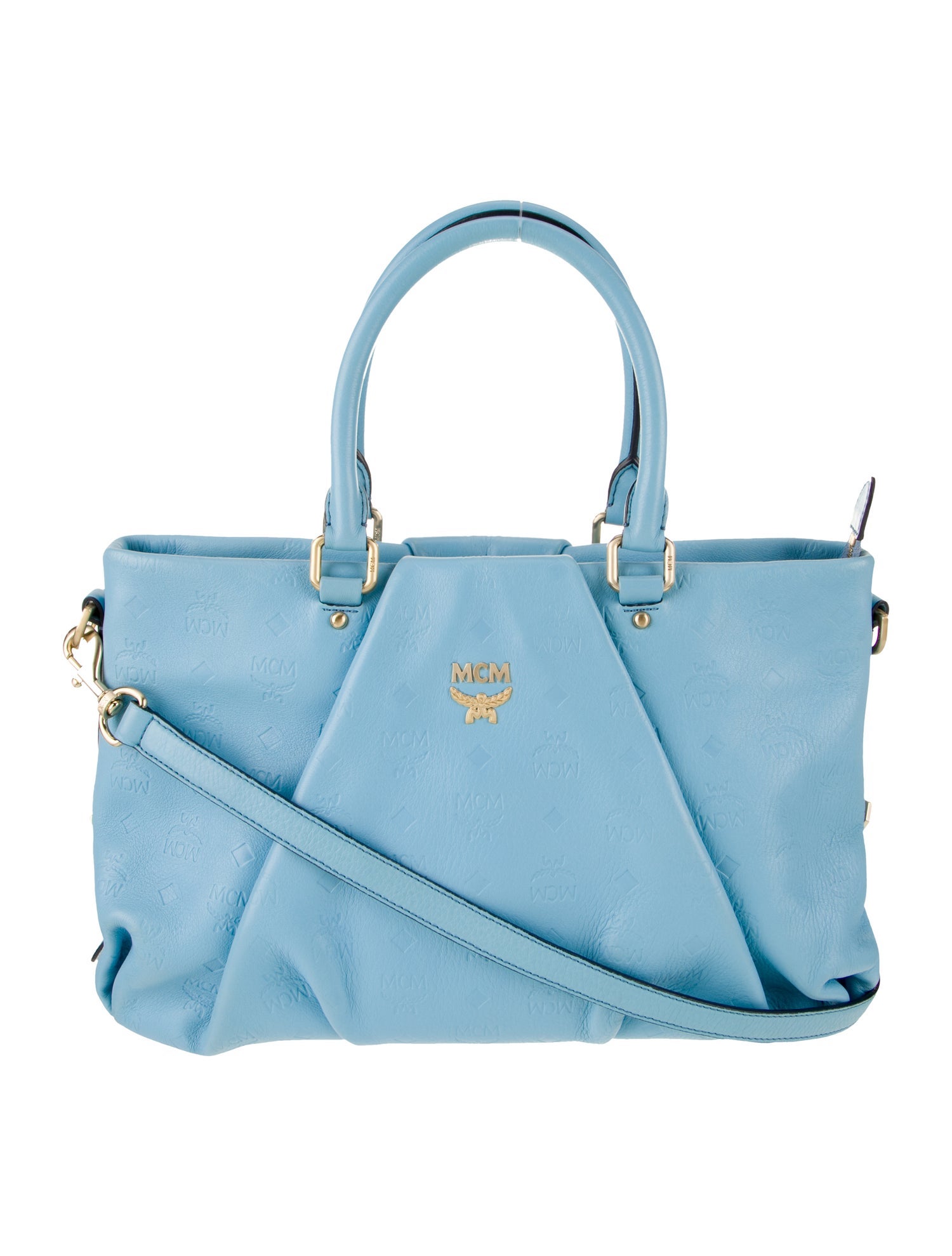 MCM Leather Top Handle Bag