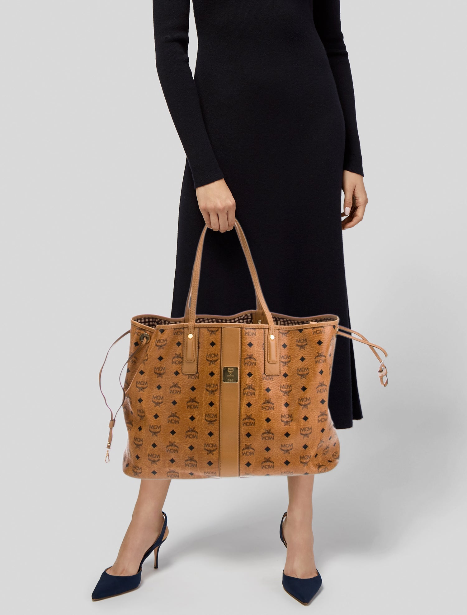 MCM Jacquard Reversible Shopper Tote