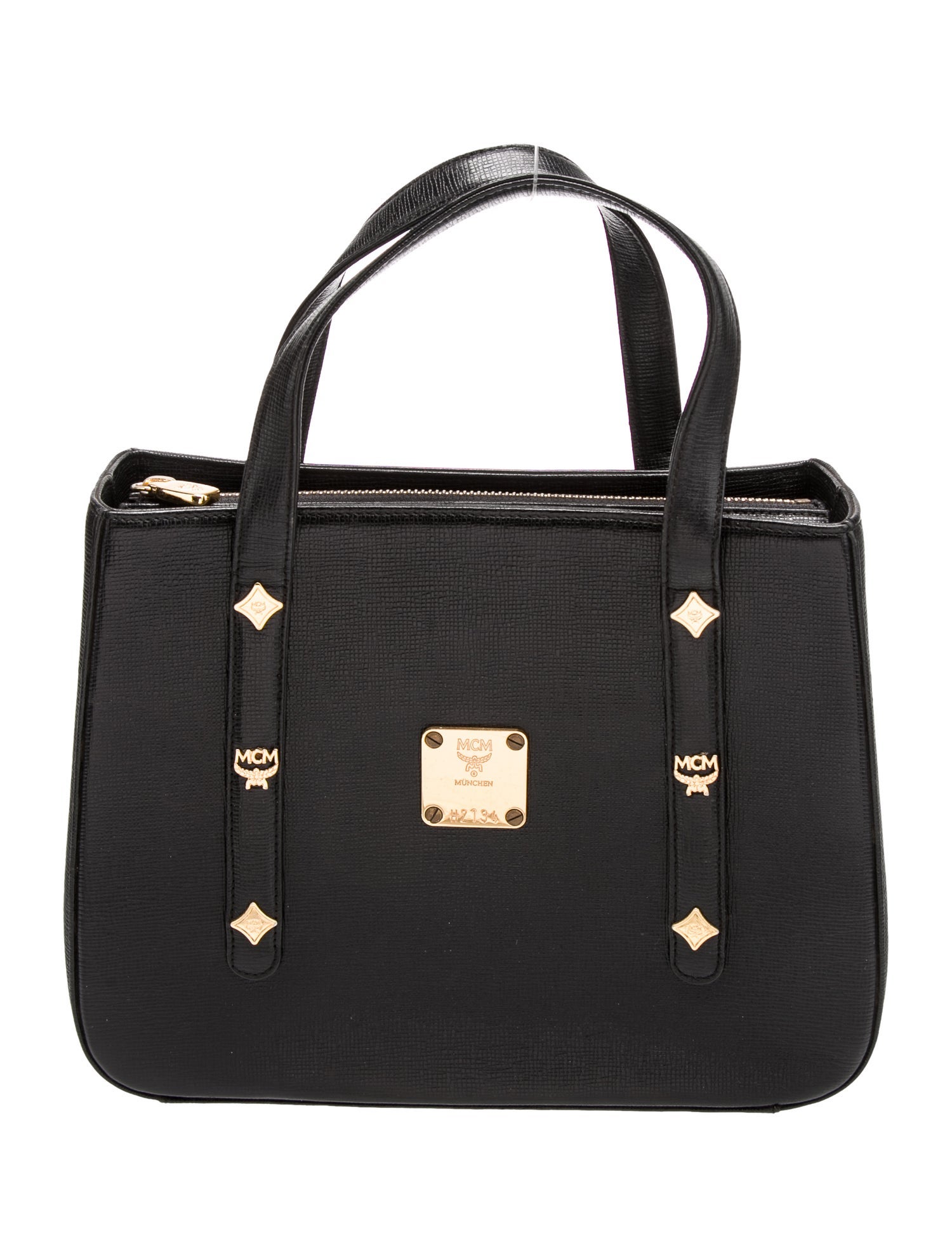 MCM Saffiano Leather Top Handle Bag