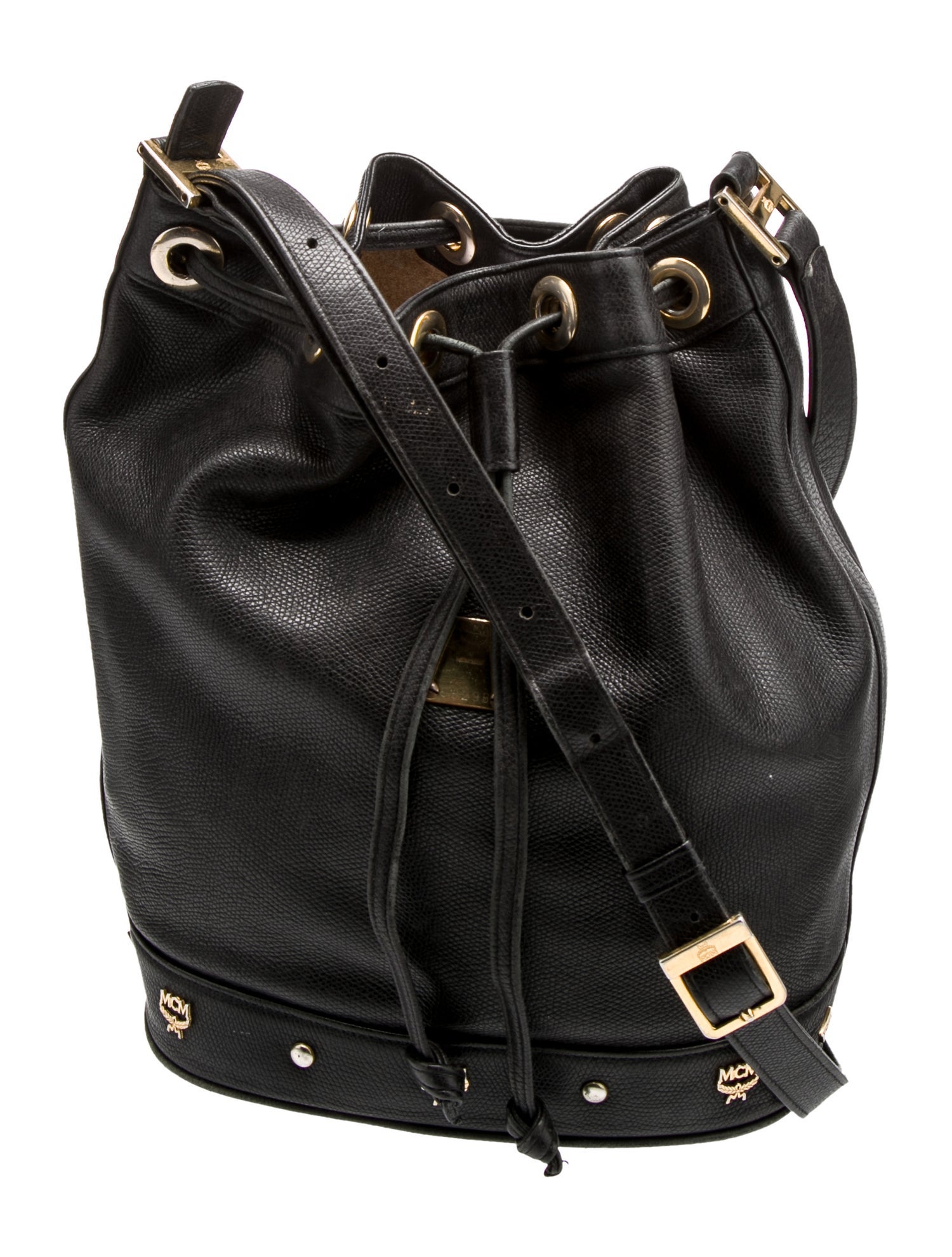 MCM Leather Bucket Bag