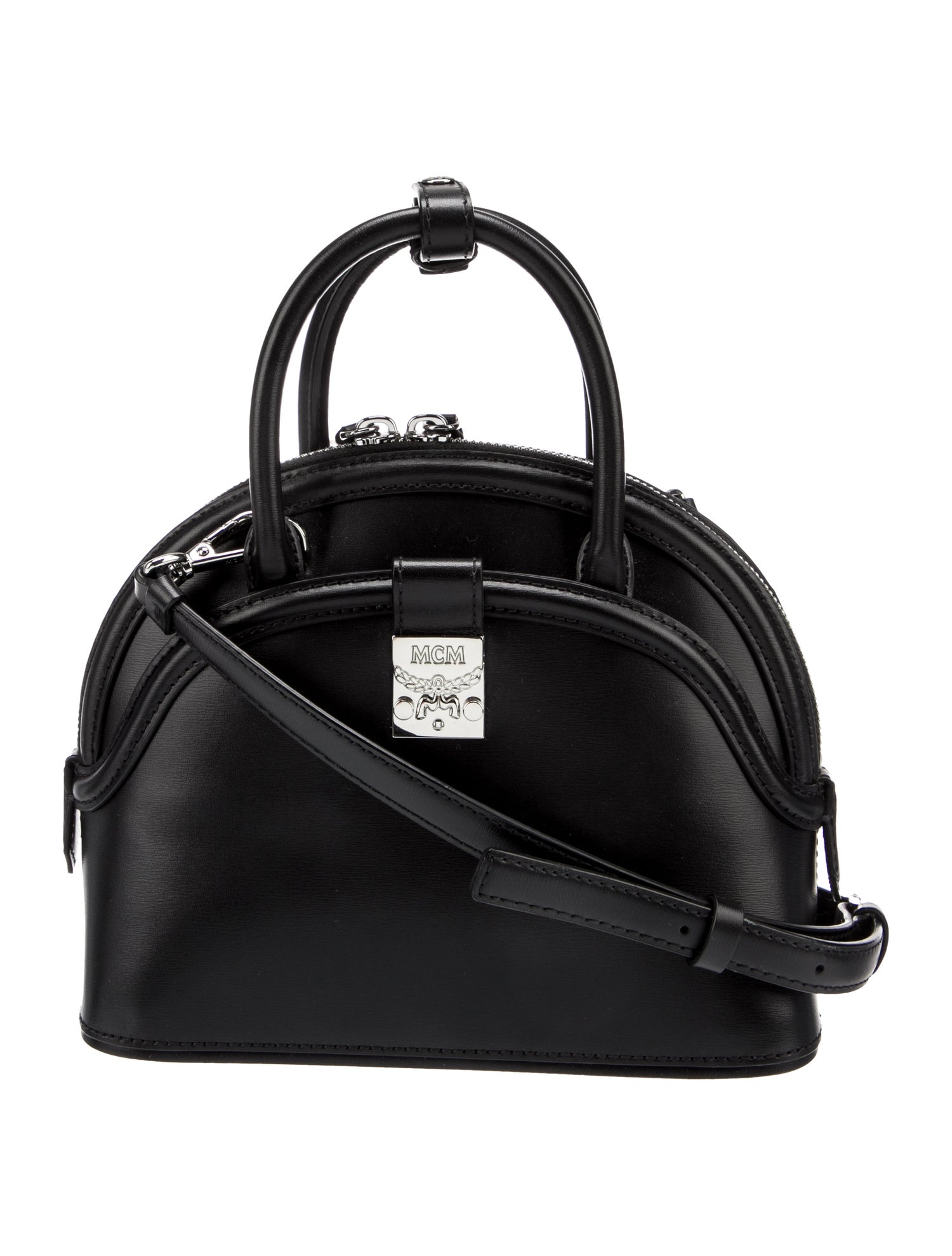 MCM Leather Top Handle Bag