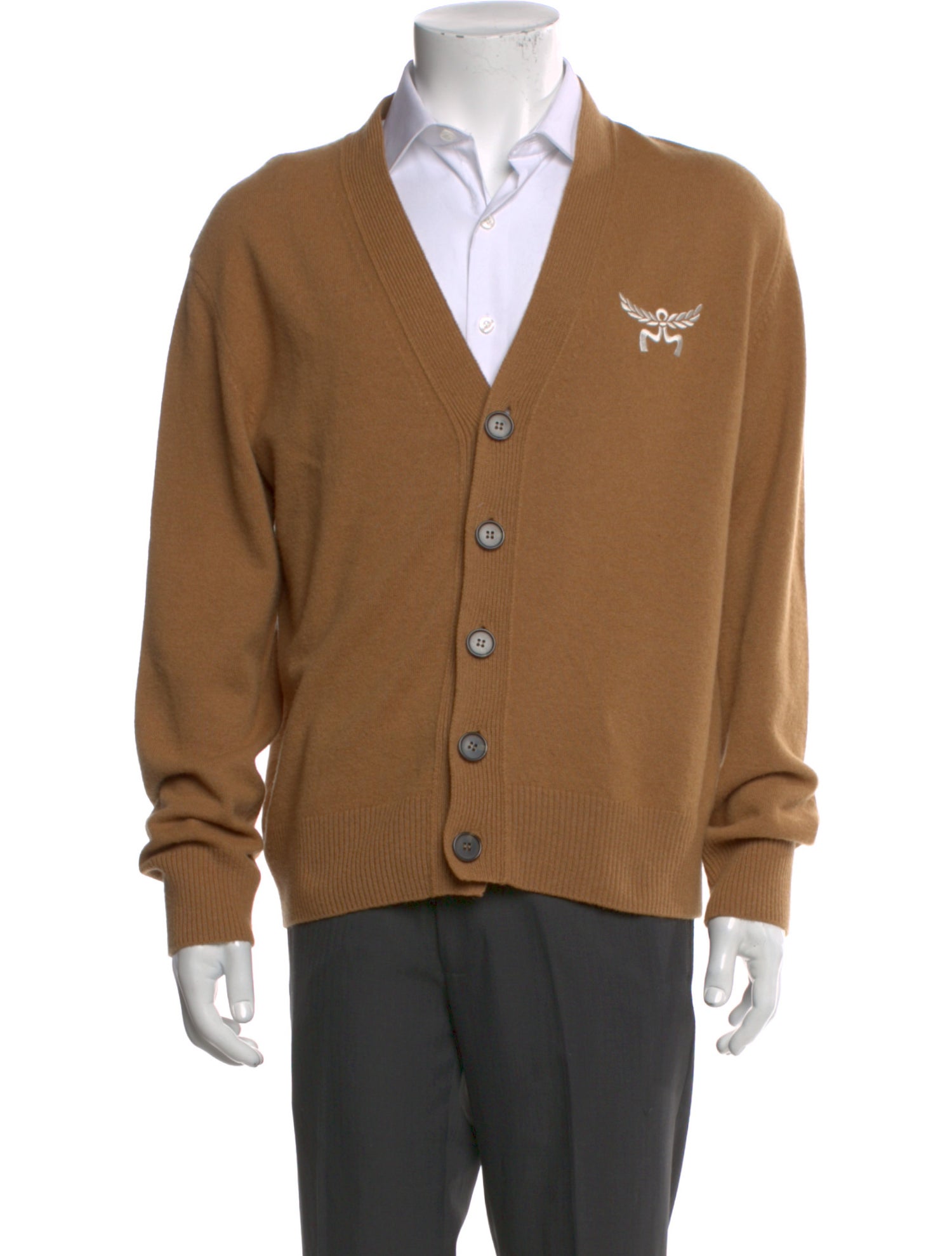 MCM Graphic Print V-Neck Cardigan