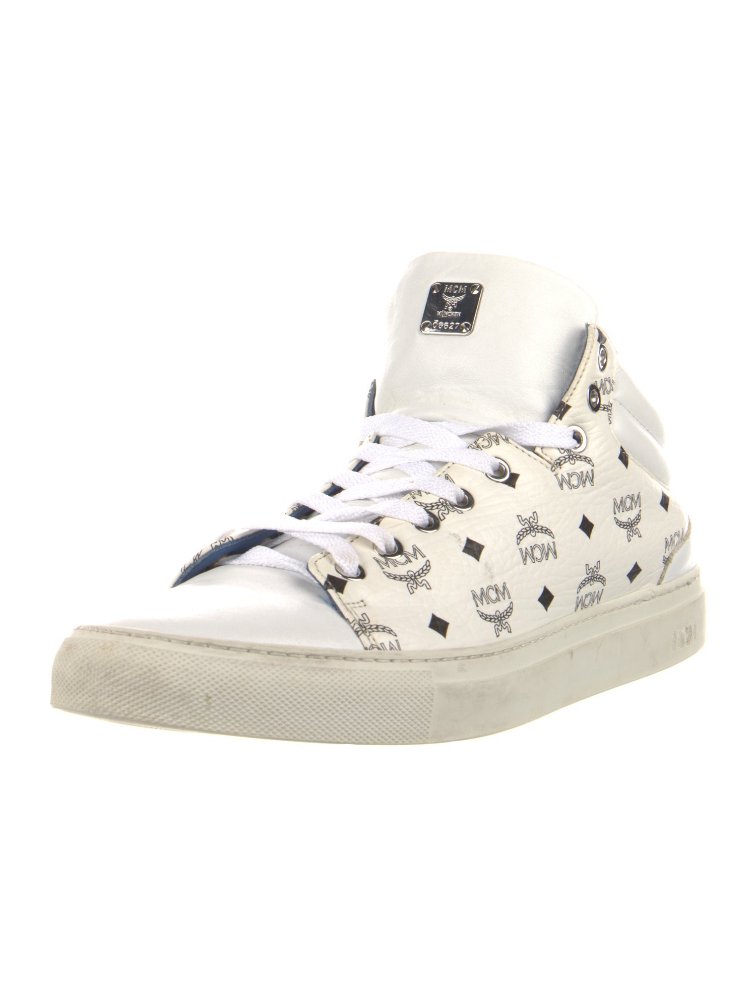 MCM Leather Striped Sneakers