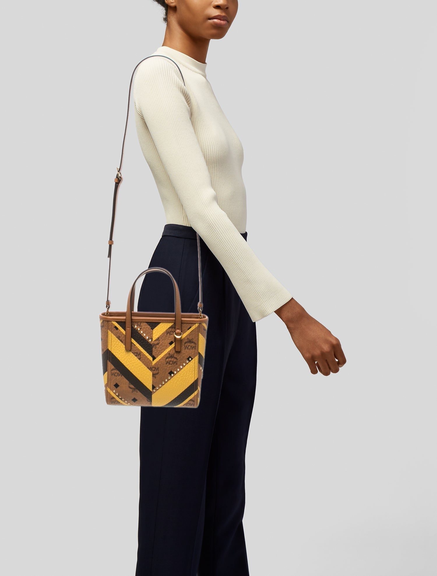 Tory Burch Lee Radziwill Animal Print Double Bag - Brown Totes
