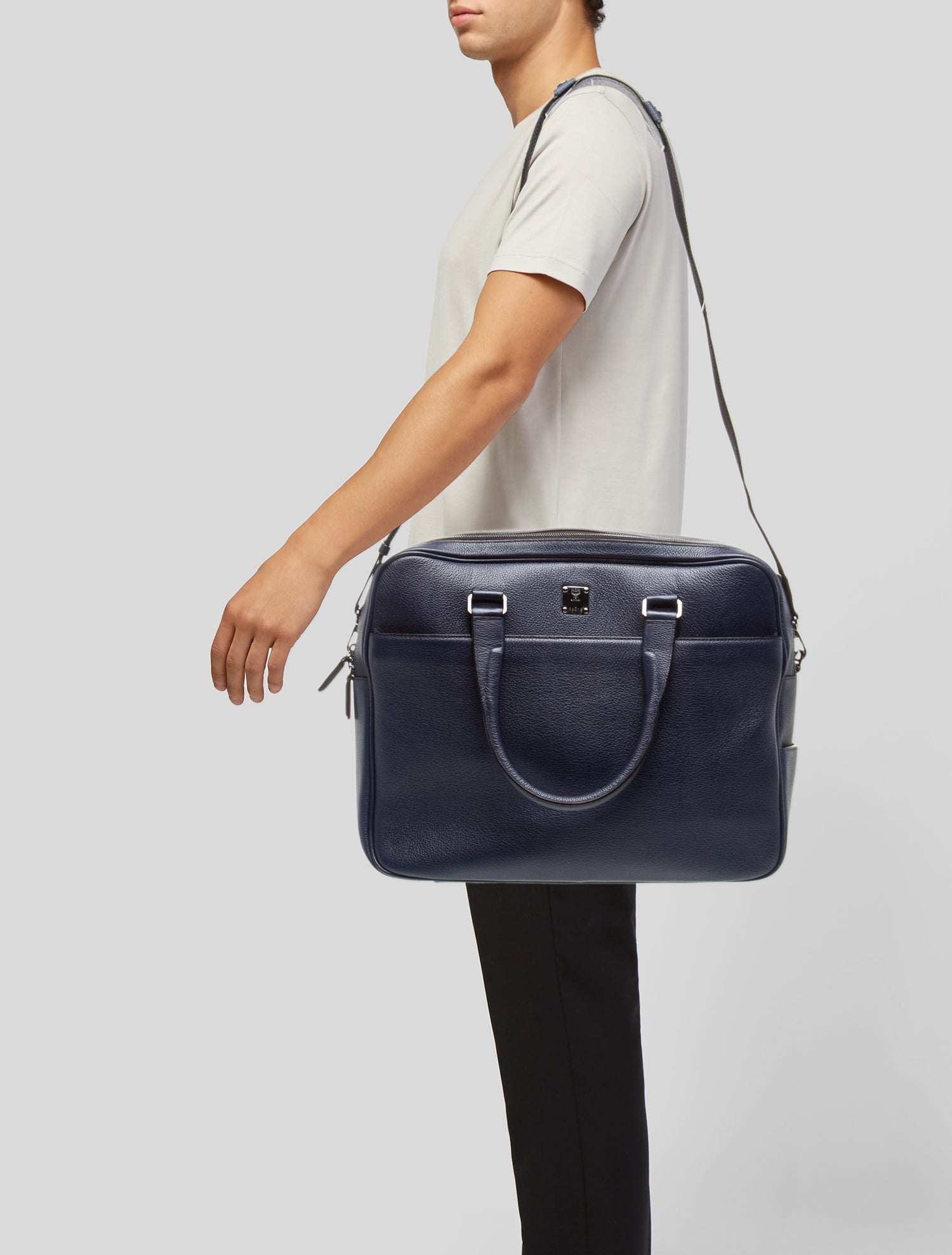 MCM Leather Messenger Bag