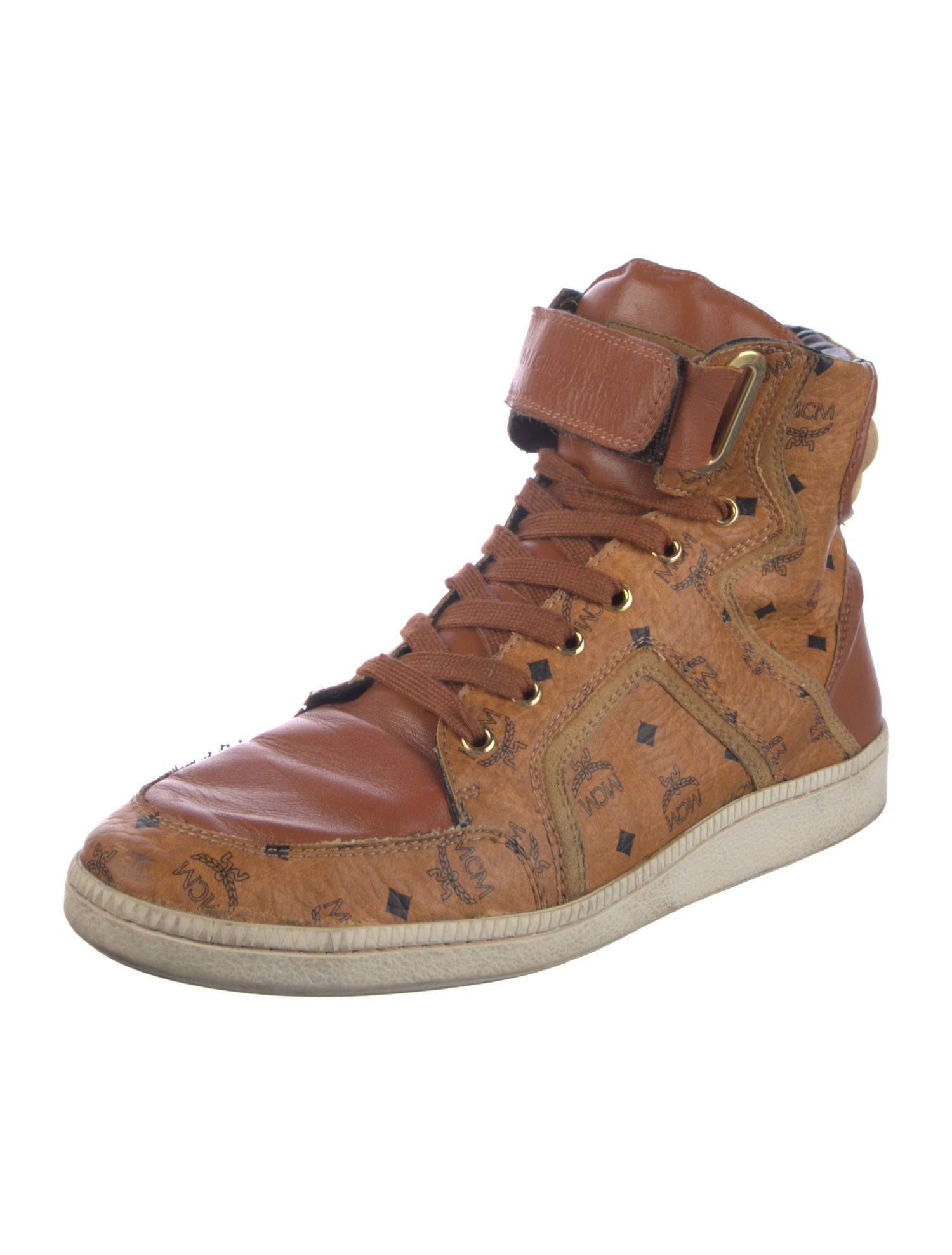 MCM Leather Printed Sneakers