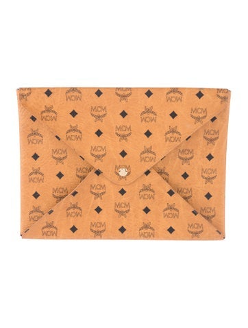 Pre-owned Mcm Leather Document Folder In Multi