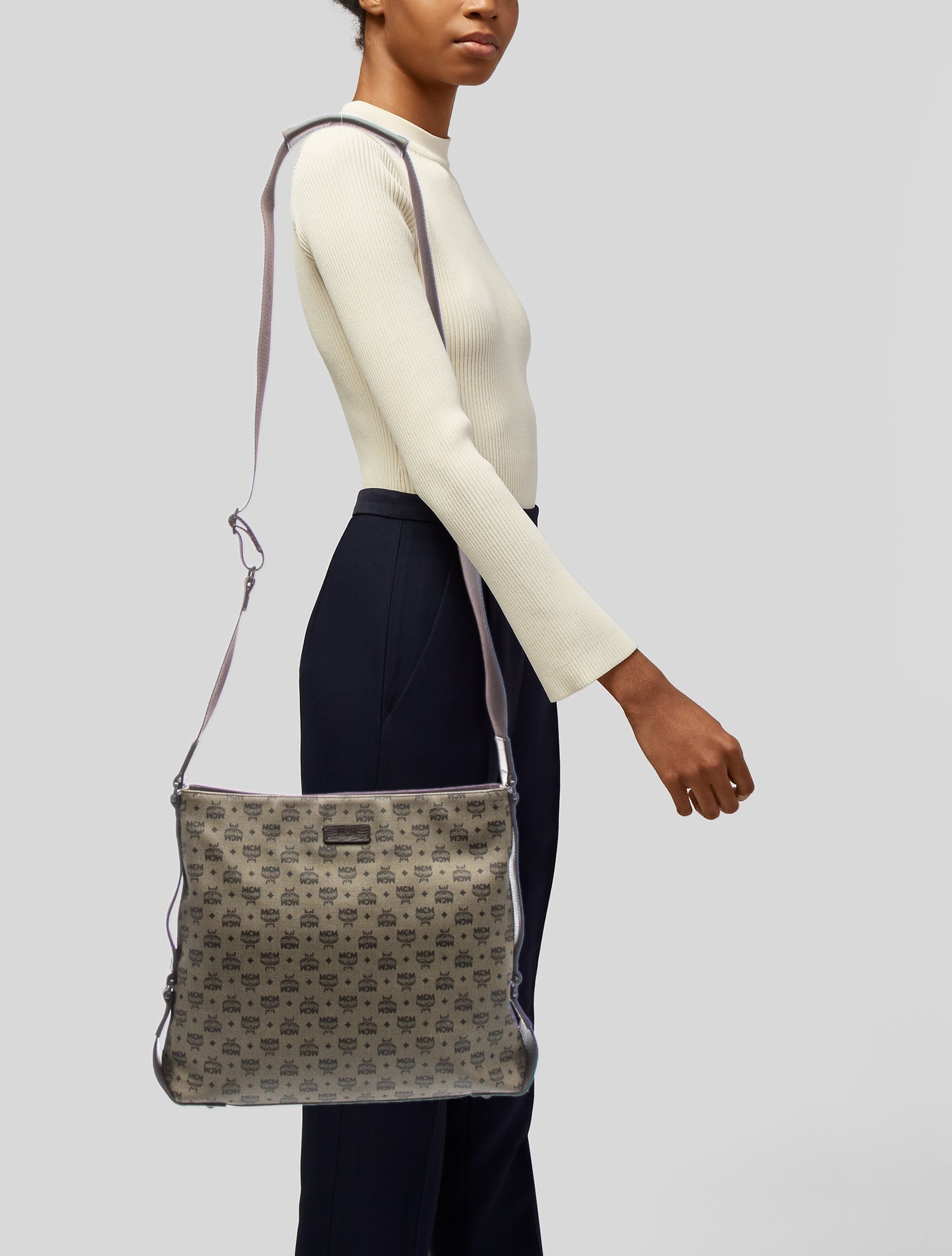 MCM Monogram Messenger Bag