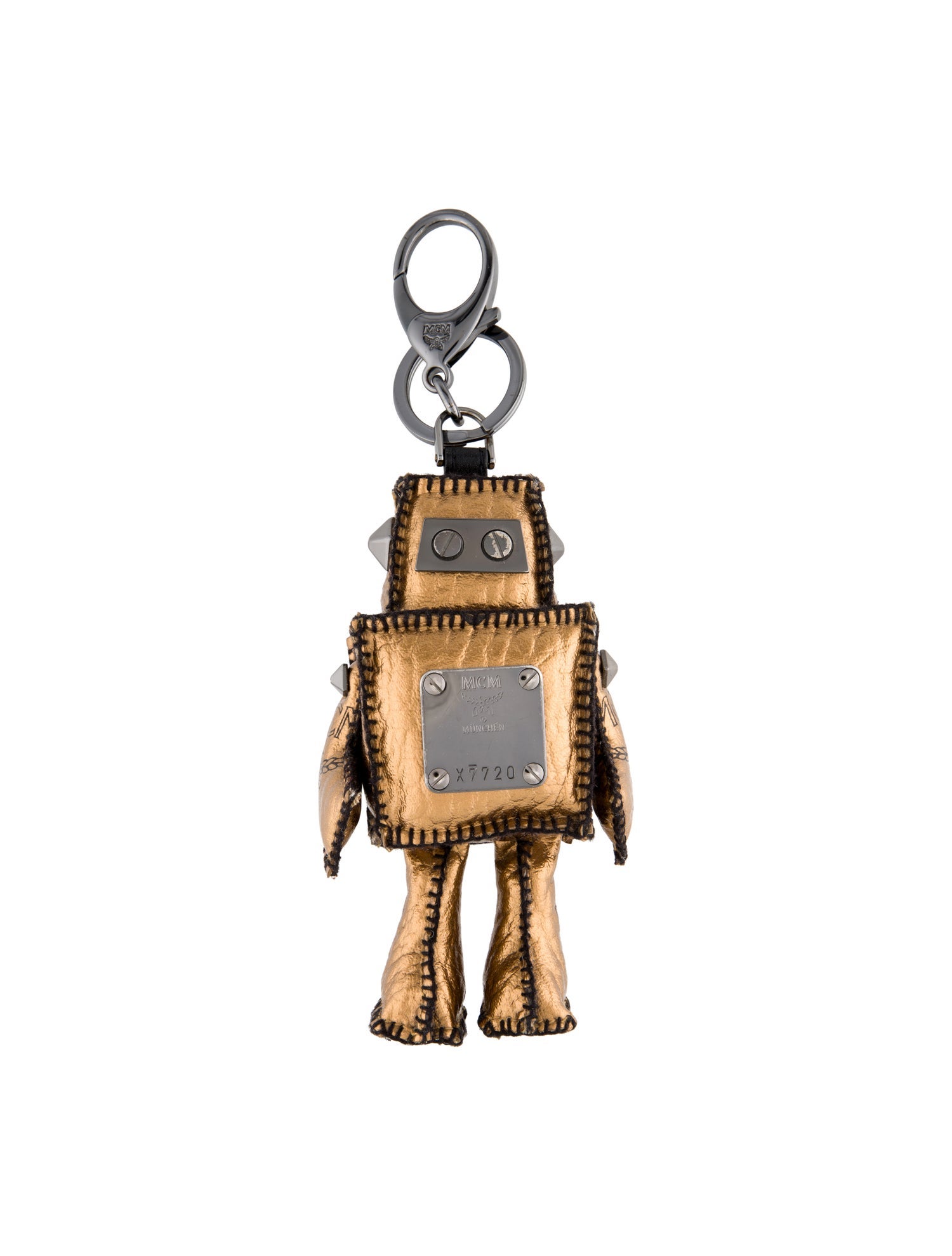 MCM Leather Robot Keychain