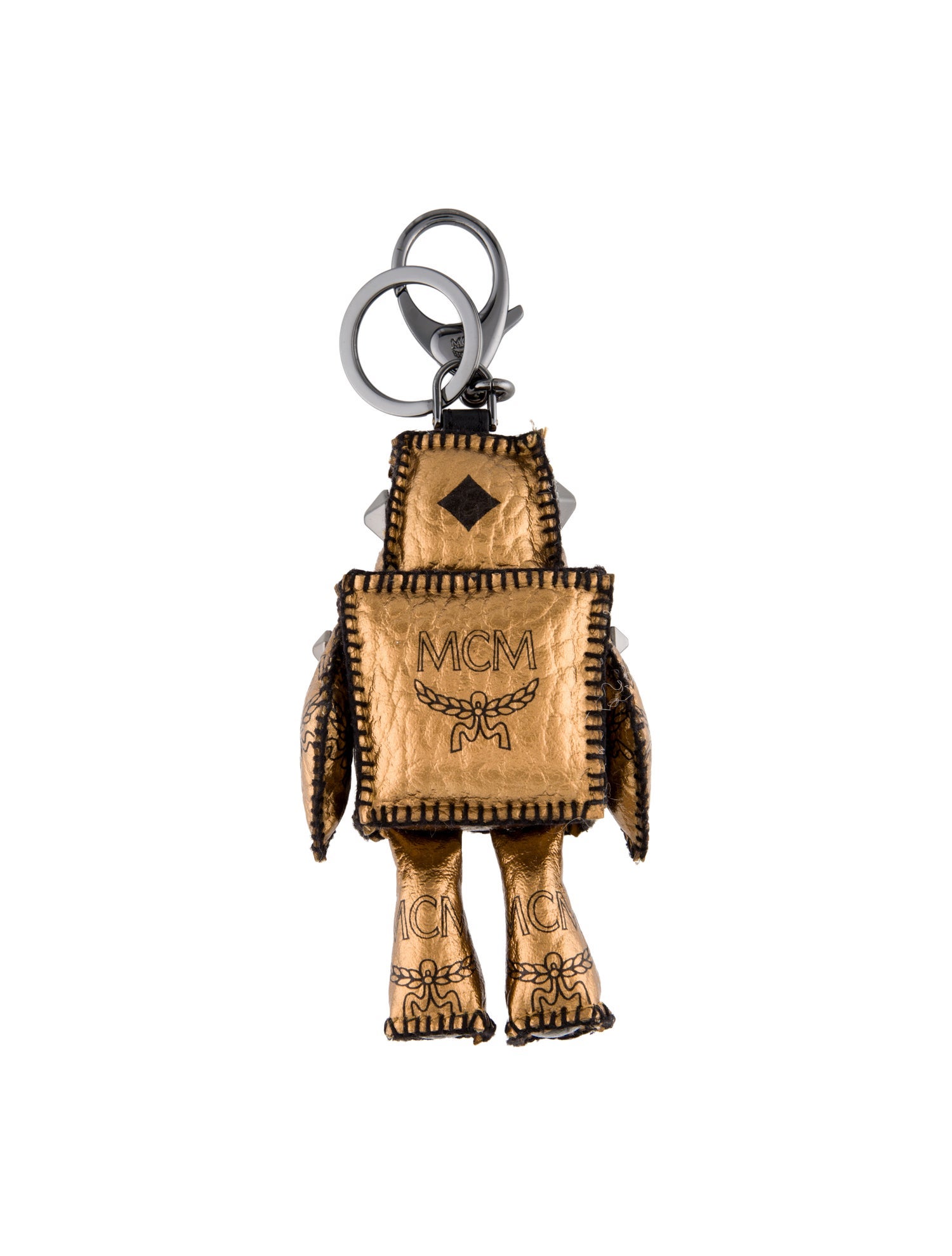 MCM Leather Robot Keychain