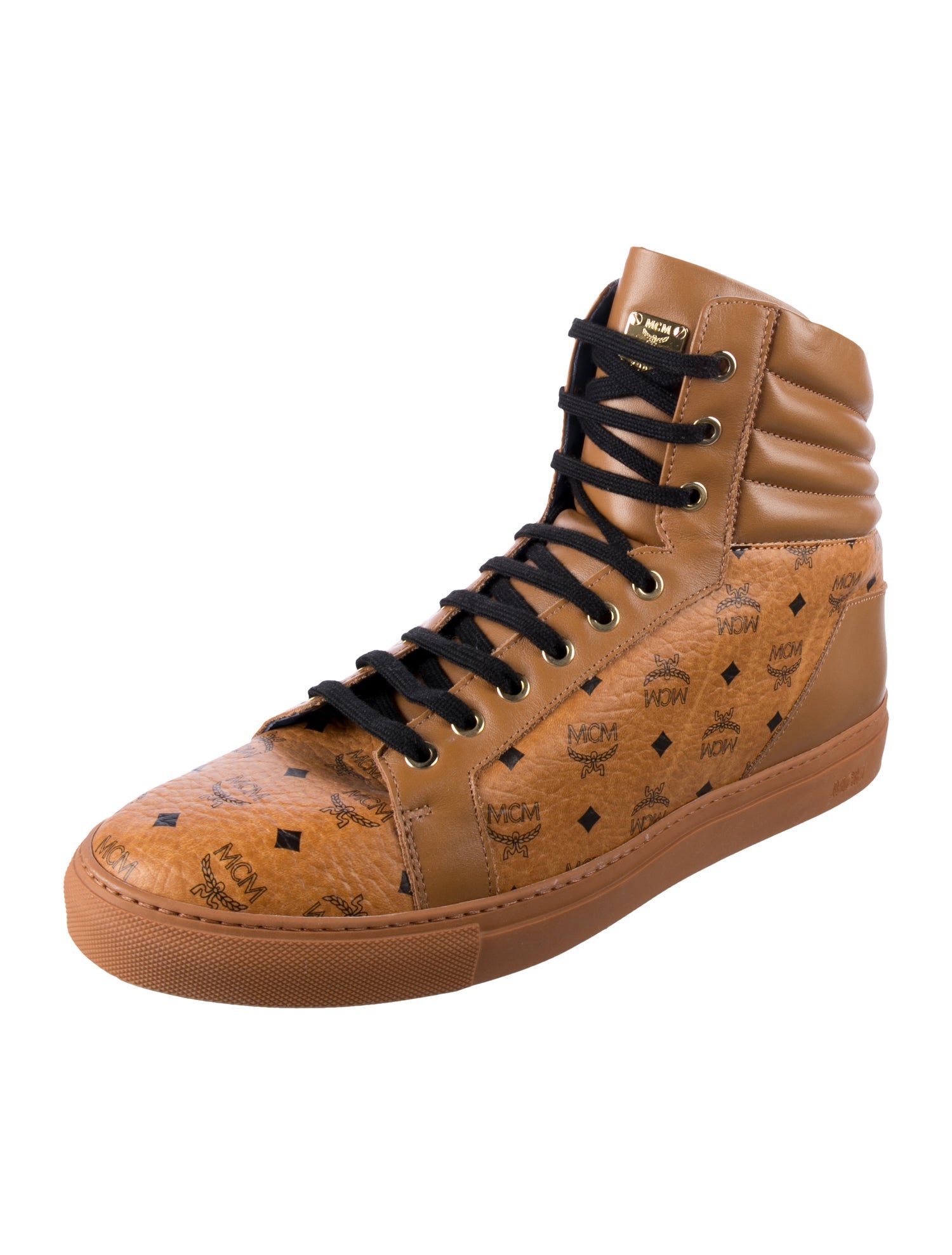 MCM Leather Printed Sneakers