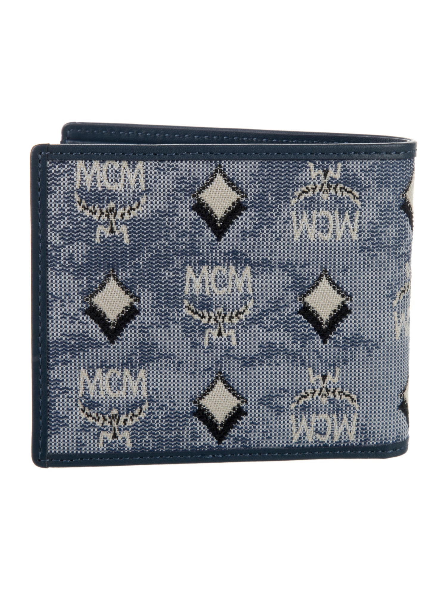 MCM Signature Logo Canvas Bifold Wallet