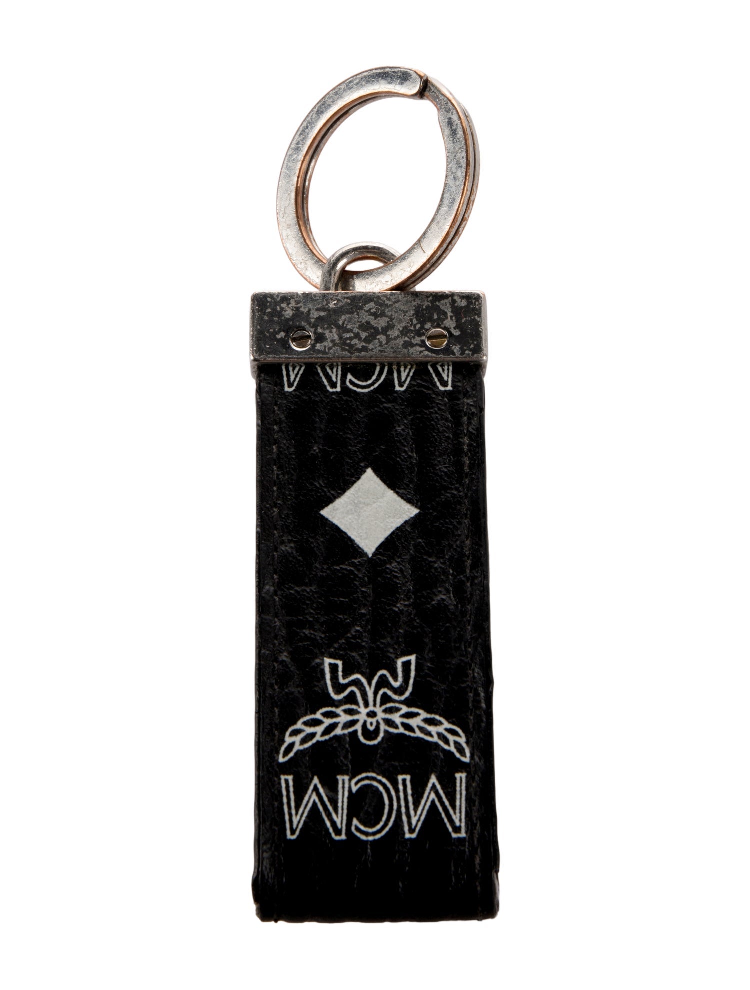 MCM Leather and Metal Viseto Keychain