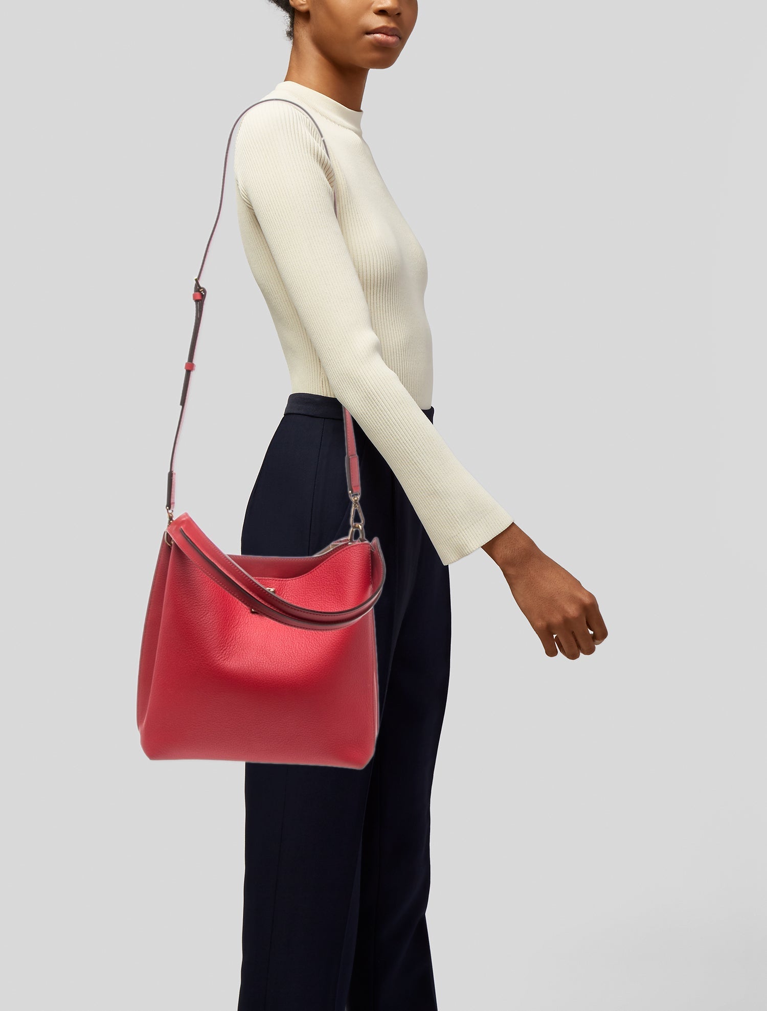 MCM Leather Shoulder Bag - Red Shoulder Bags, Handbags - W3073036