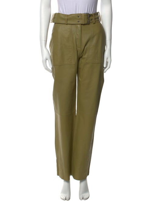 Muubaa Leather Wide Leg Pants