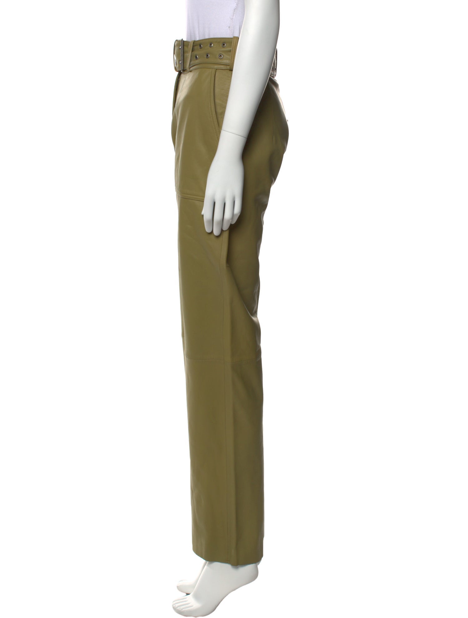 Muubaa Leather Wide Leg Pants