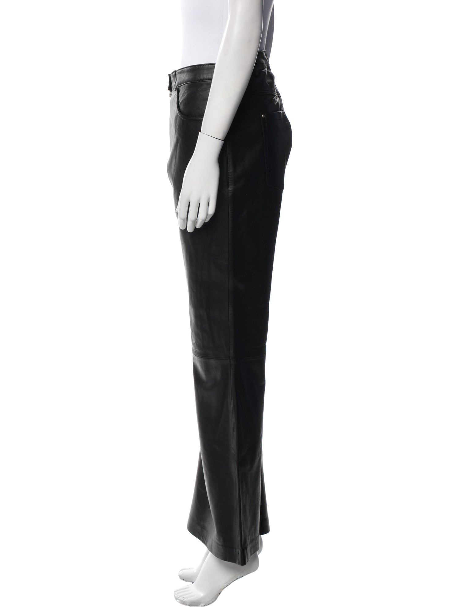 Muubaa Leather Strapless Jumpsuit