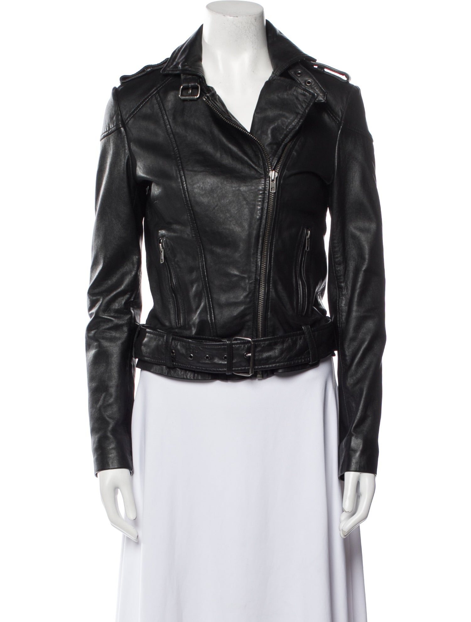 Muubaa Lamb Leather Biker Jacket