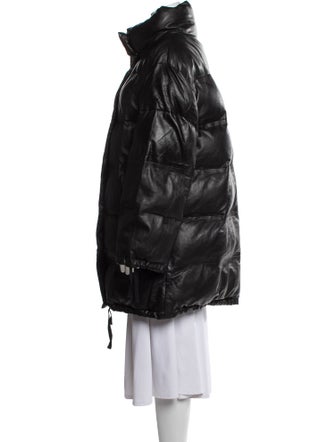 Muubaa Leather Faux Fur Coat