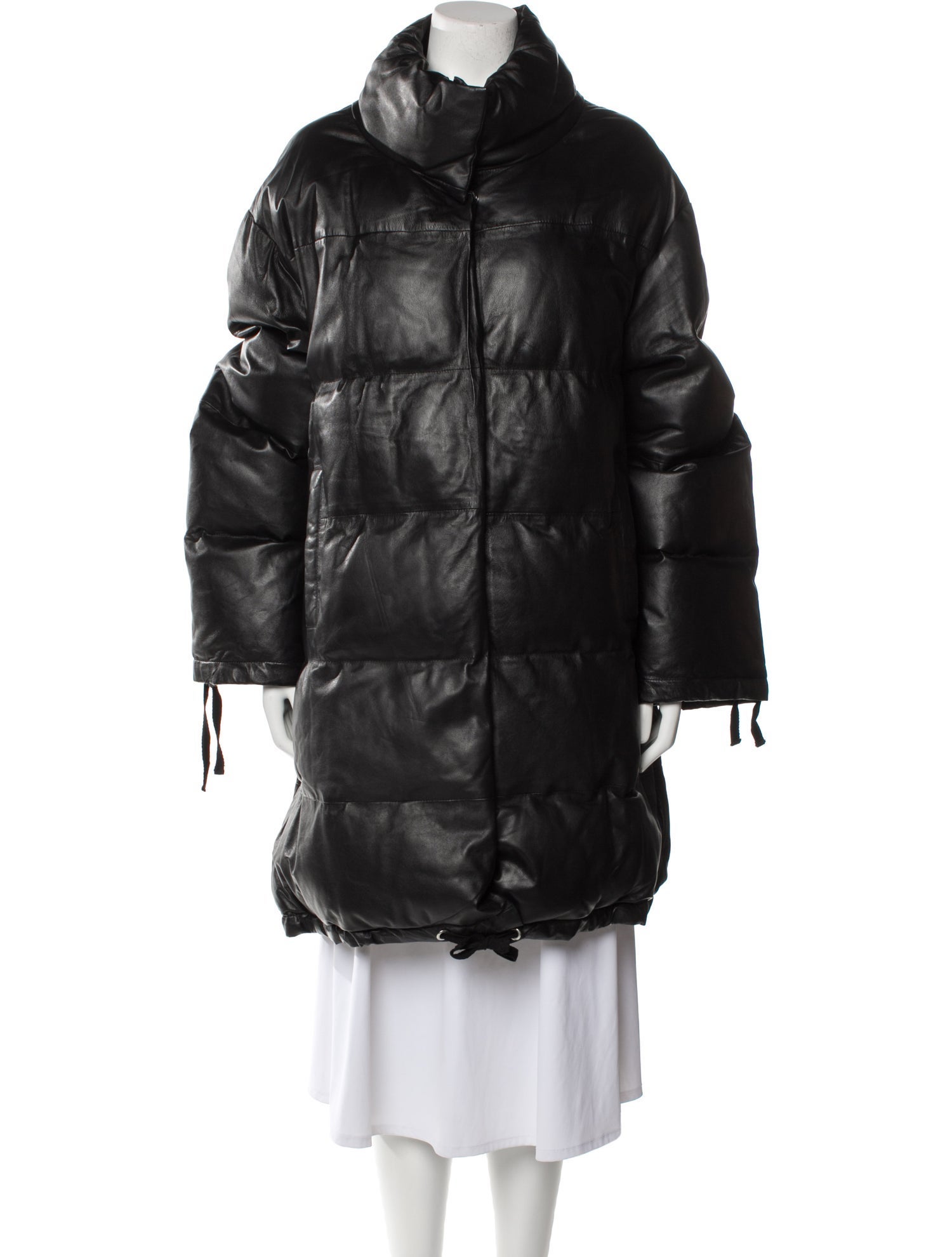 Muubaa Leather Faux Fur Coat