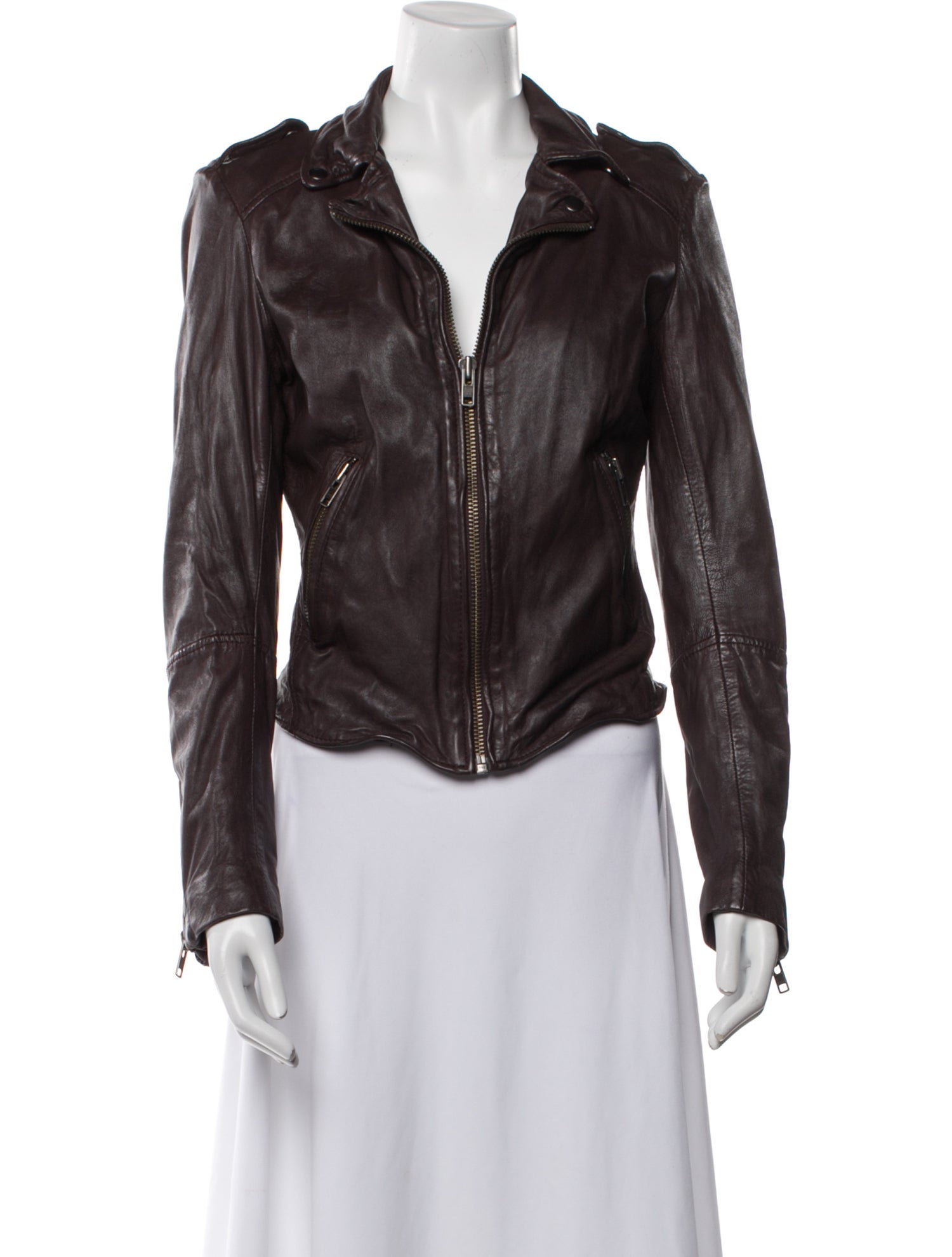 Muubaa Lamb Leather Biker Jacket