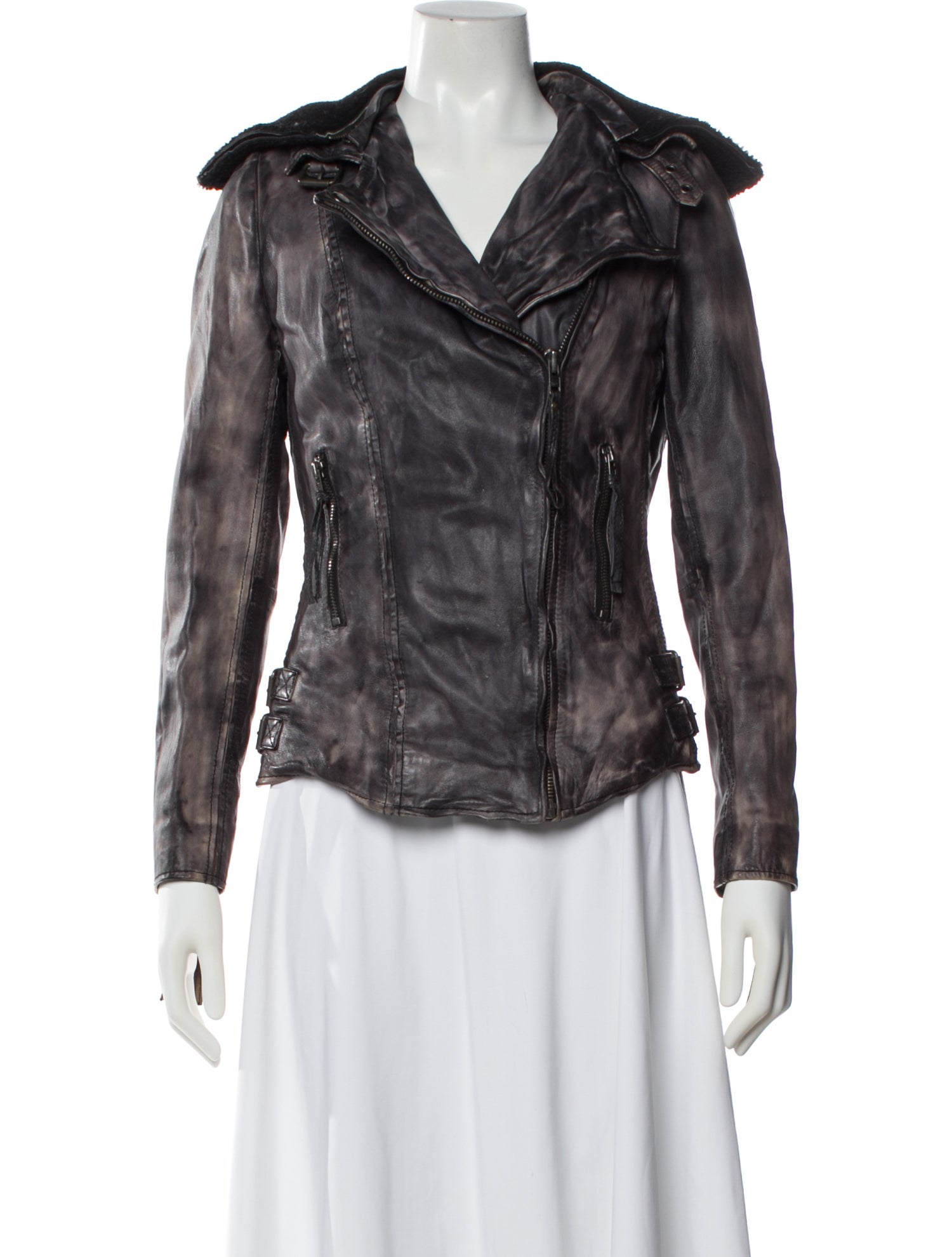 Muubaa Lamb Leather Biker Jacket